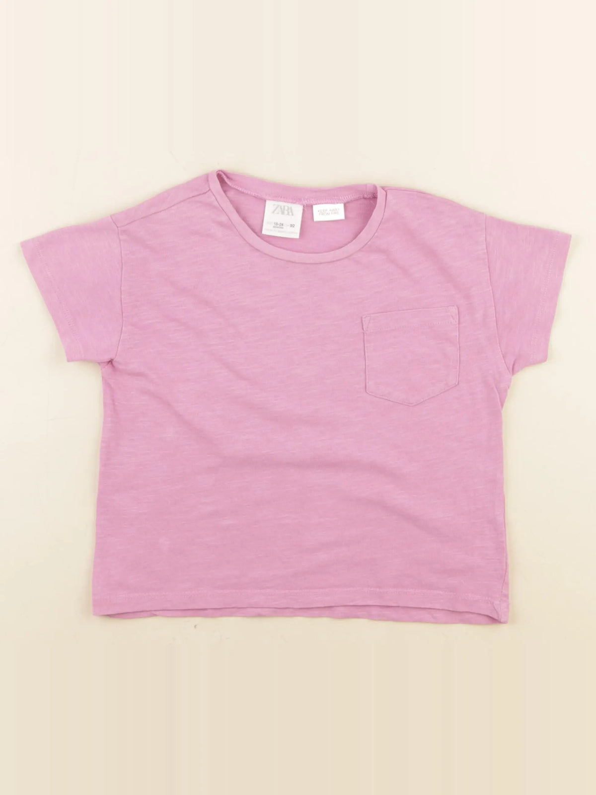 Zara - tee-shirt violet - 18/24 mois