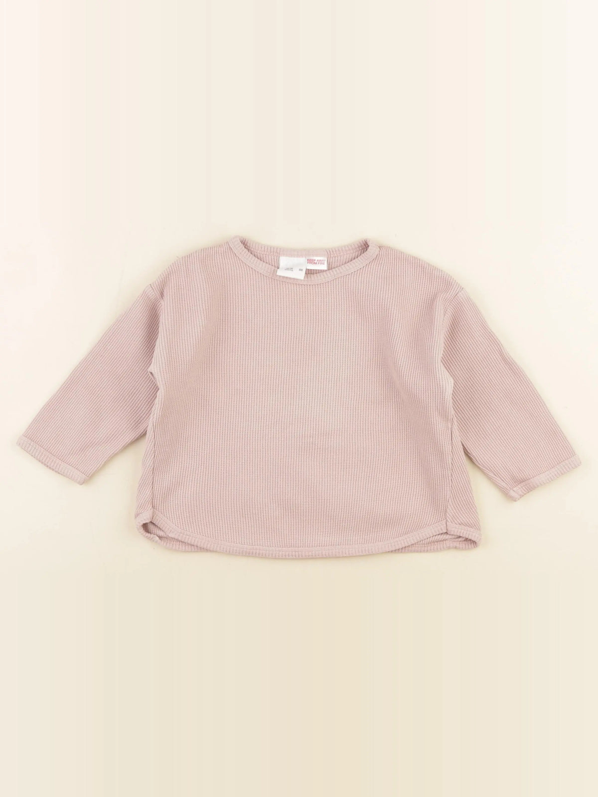 Zara - pull rose - 12/18 mois