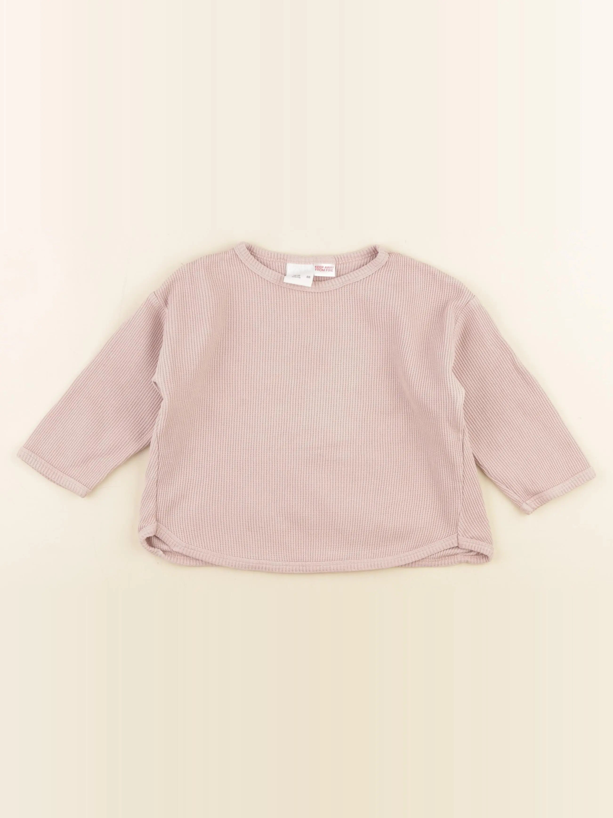Zara - pull rose - 12/18 mois