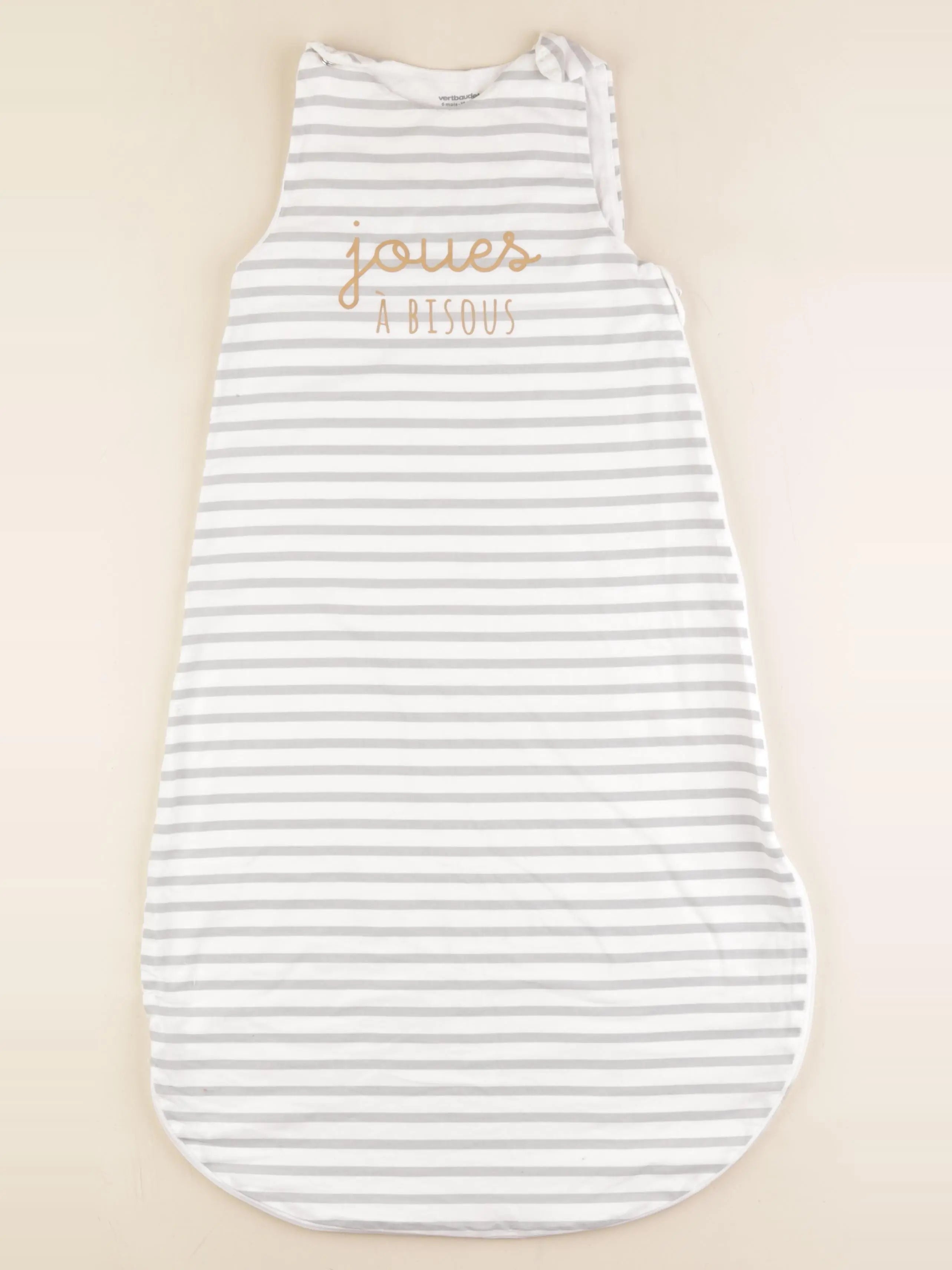 Vertbaudet - gigoteuse TOG 1 gris, blanc - 6/18 mois