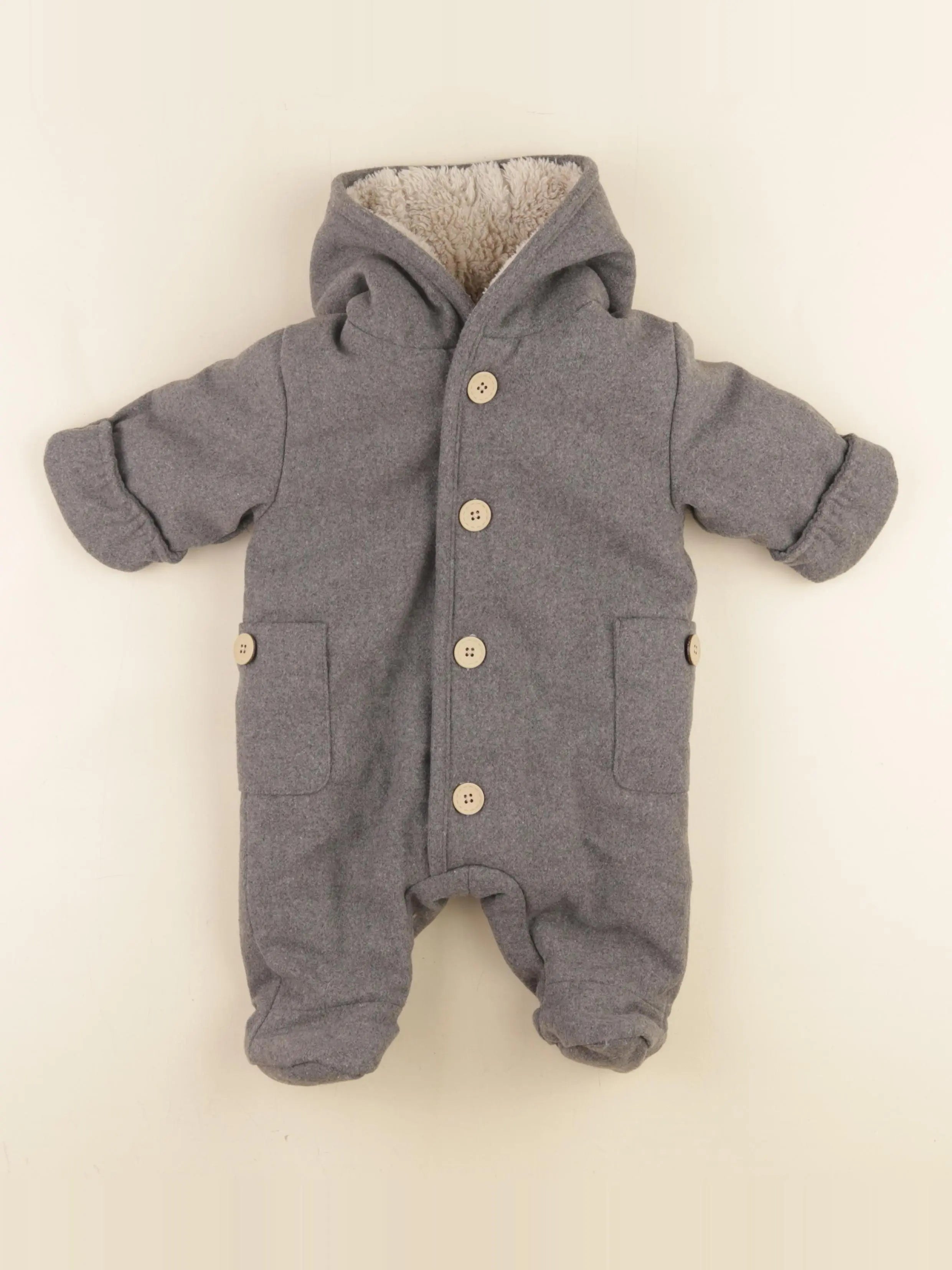 La Redoute - combi-pilote gris - 3 mois