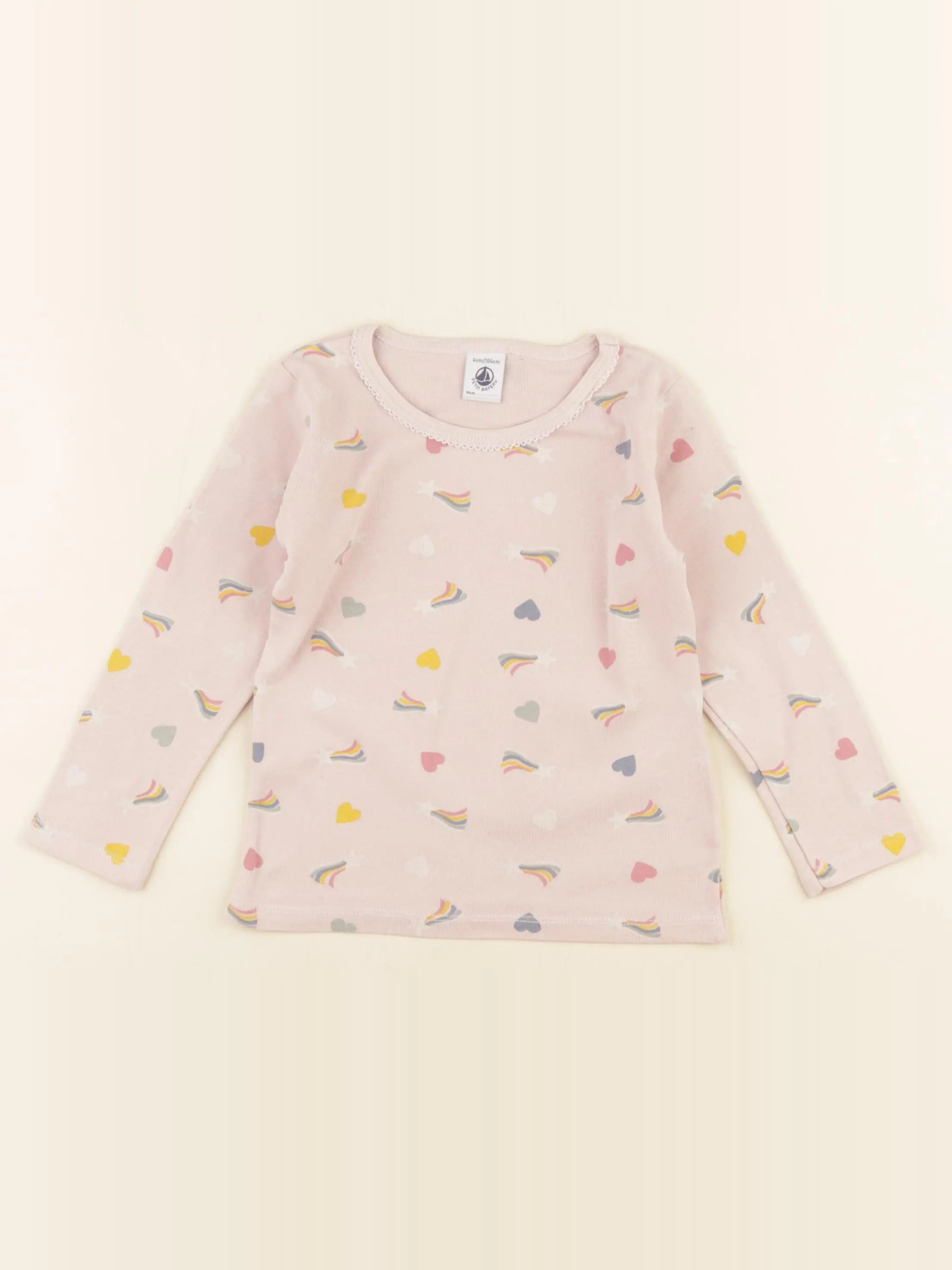 Petit Bateau - maillot de corps rose - 4 ans