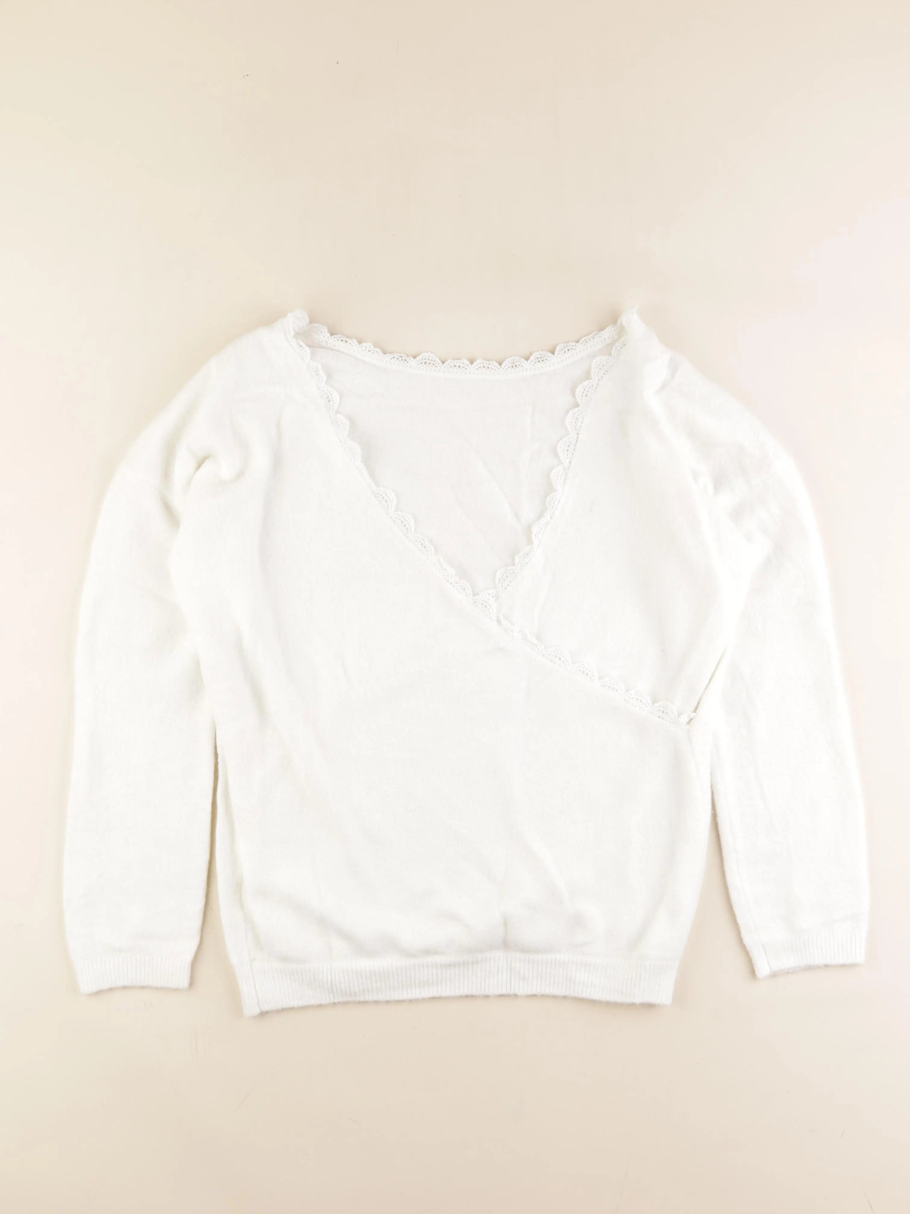 Vertbaudet - pull allaitement réversible blanc - 34 à 36