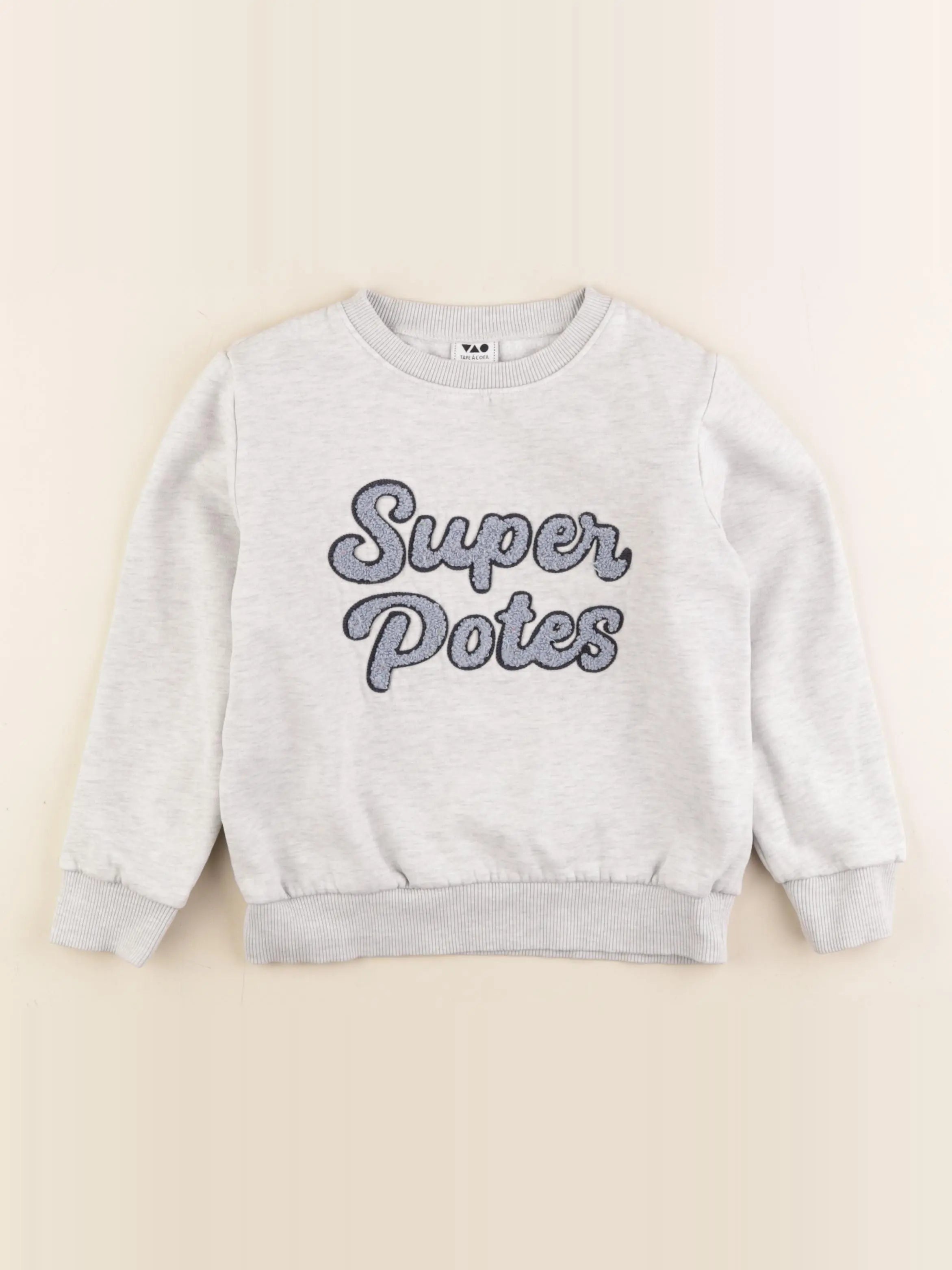 Tape à l'oeil - sweat gris - 6 ans