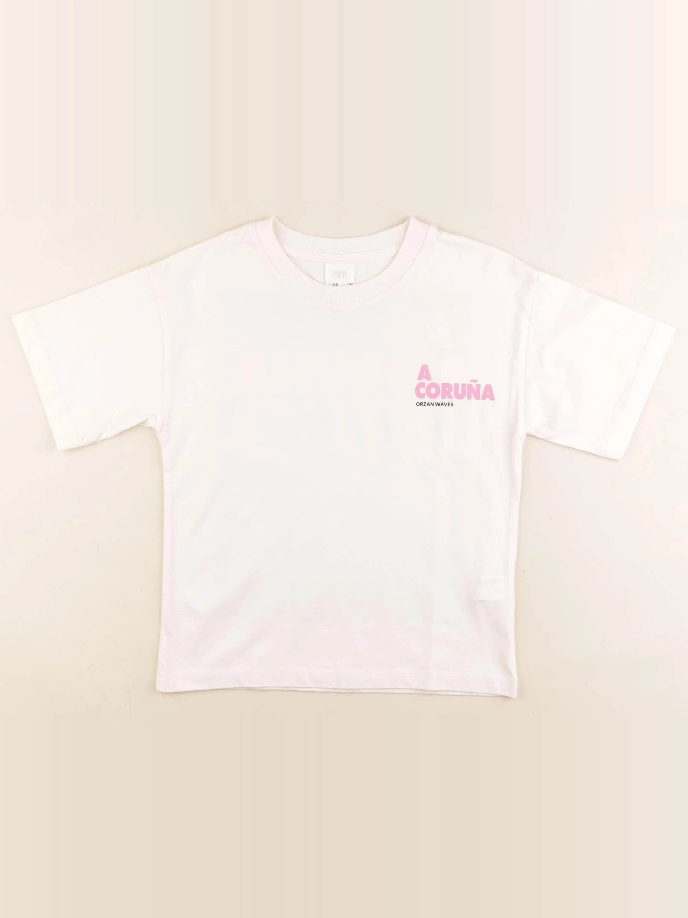 Zara - tee-shirt imprimé au dos blanc - 8/9 ans