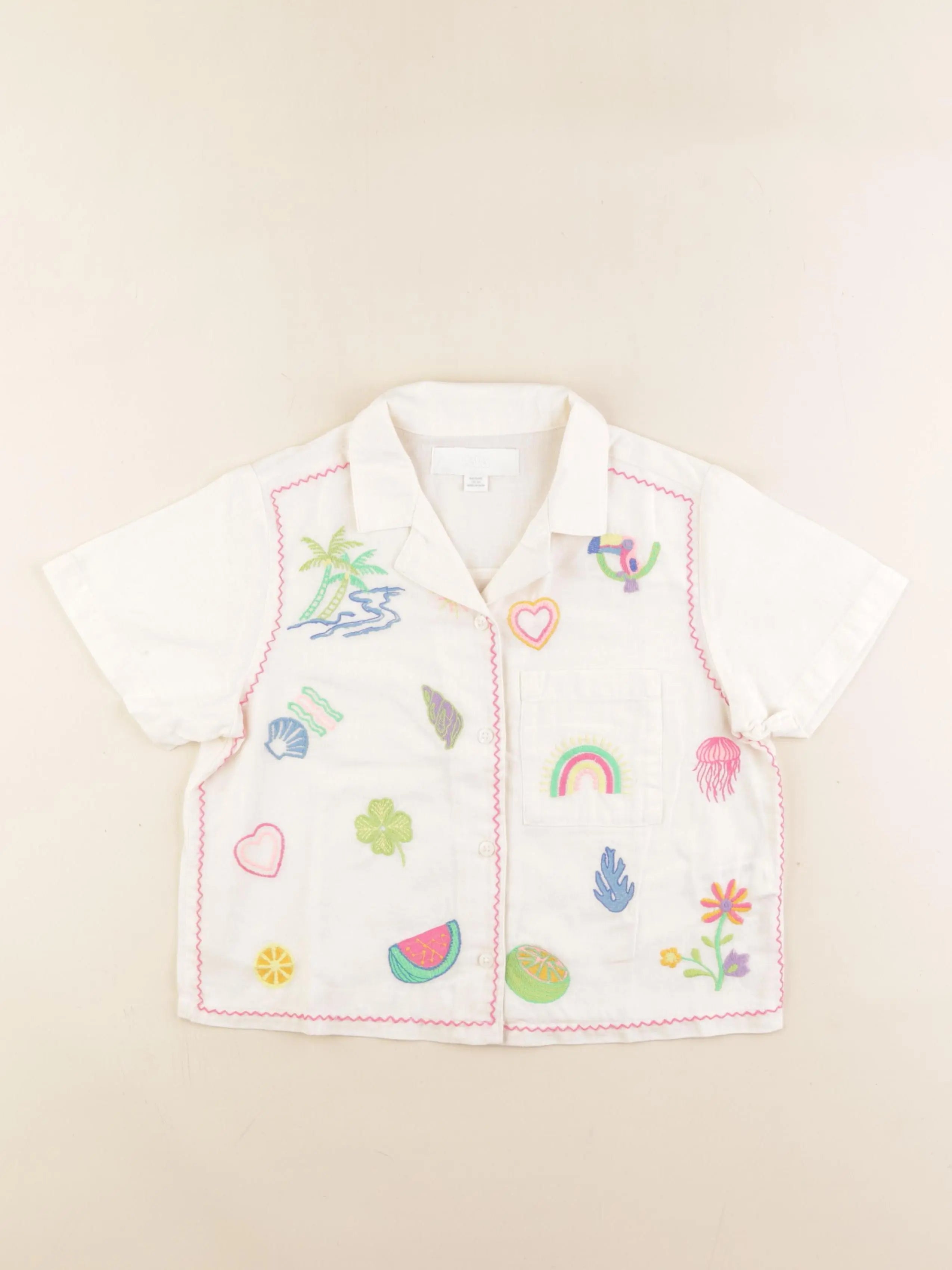 Zara - blouse beige - 8/9 ans