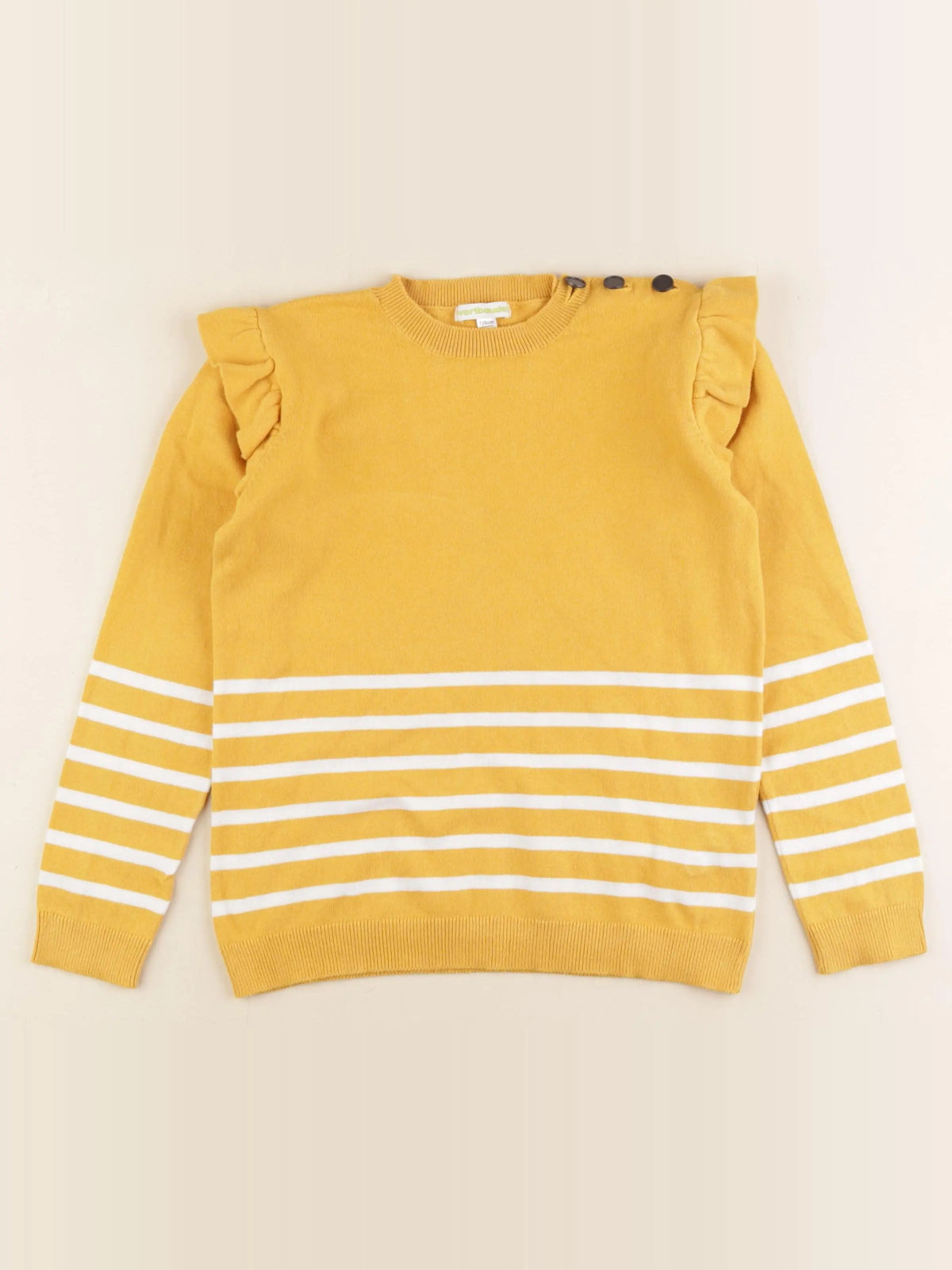Vertbaudet - pull jaune - 8 ans
