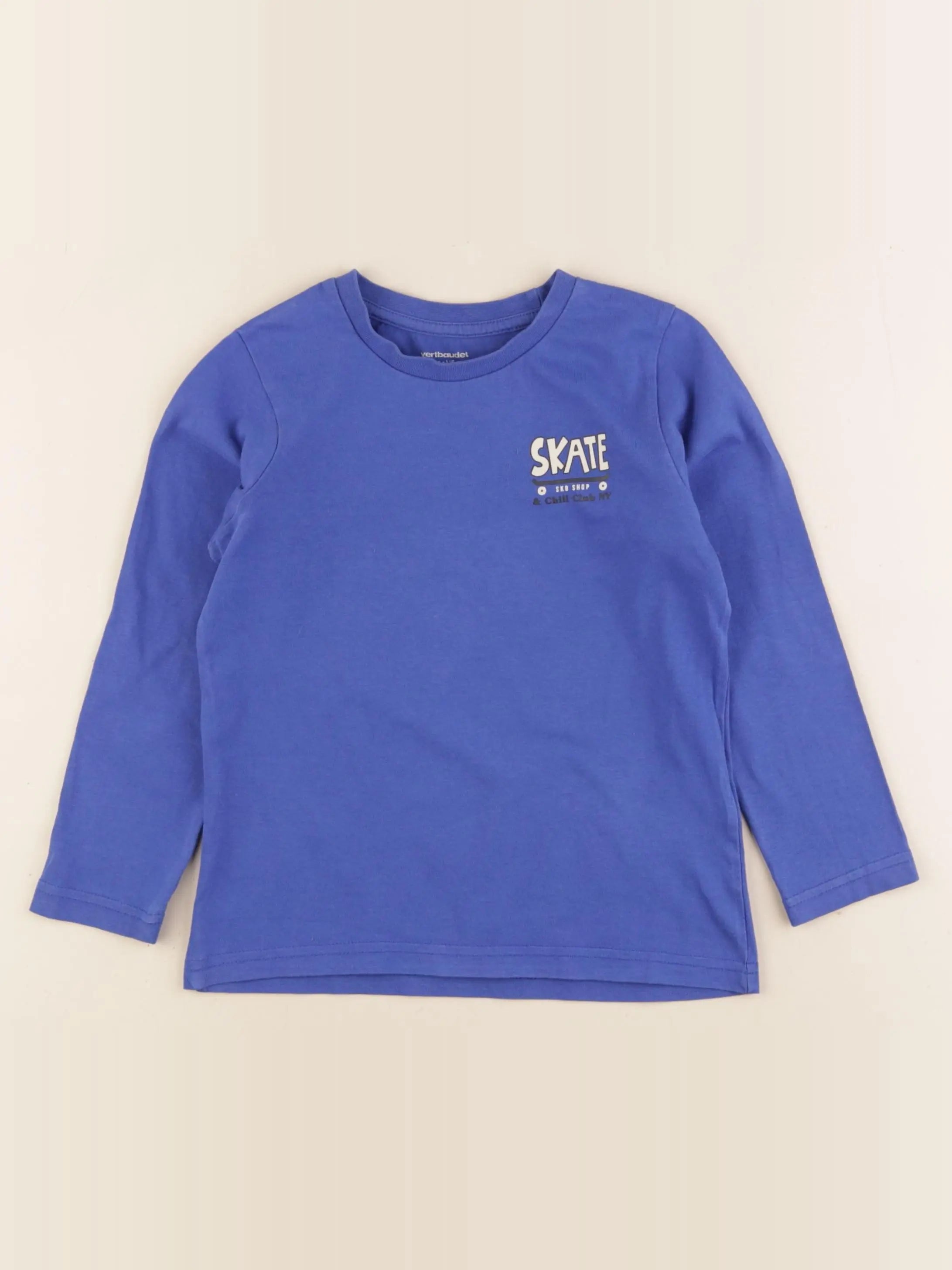 Vertbaudet - tee-shirt bleu - 6 ans