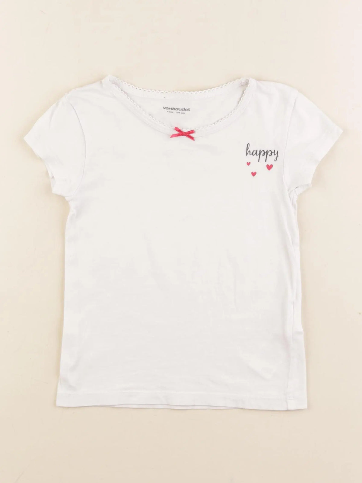 Vertbaudet - maillot de corps blanc - 4 ans