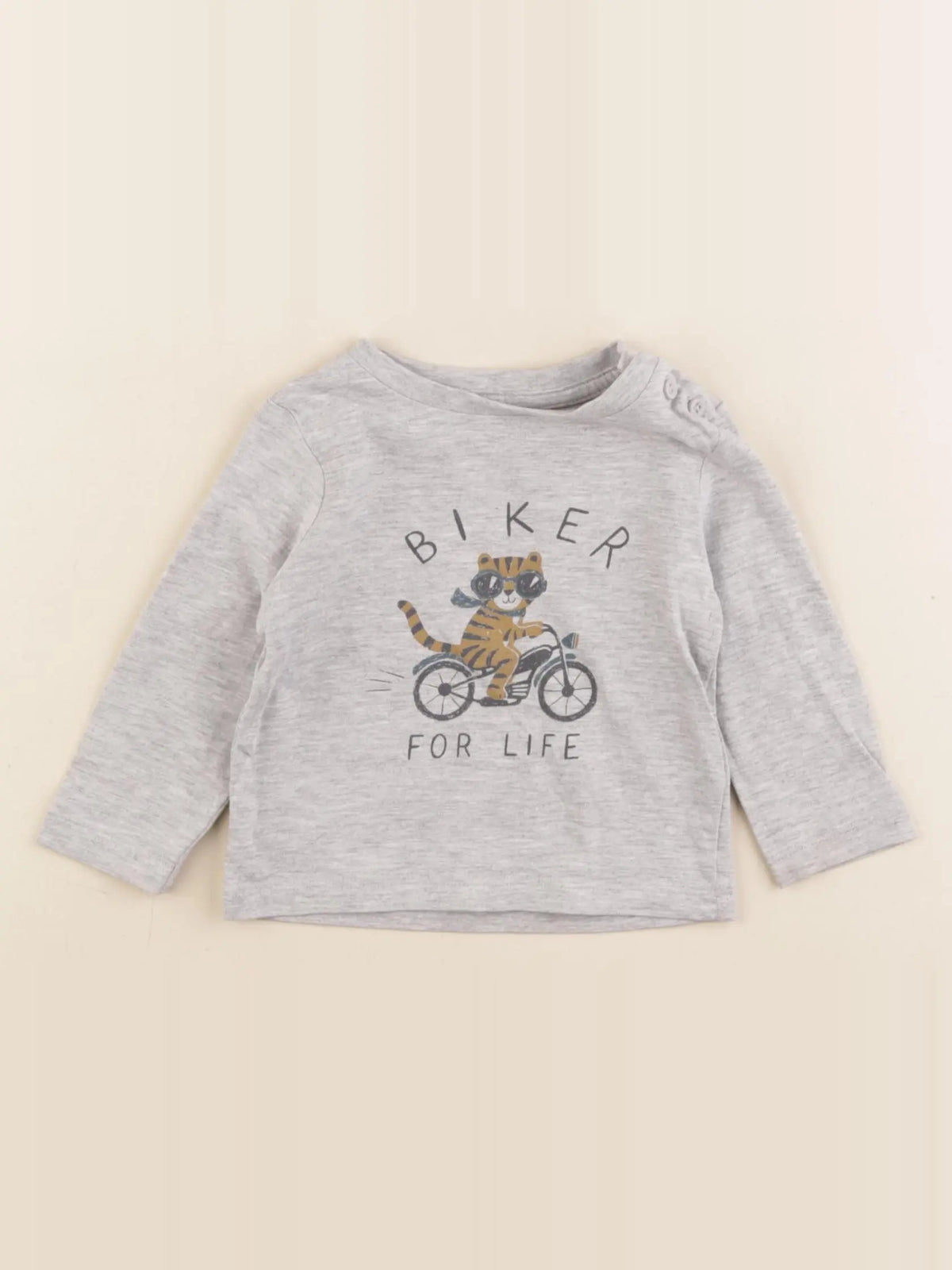 Vertbaudet - tee-shirt gris - 6 mois