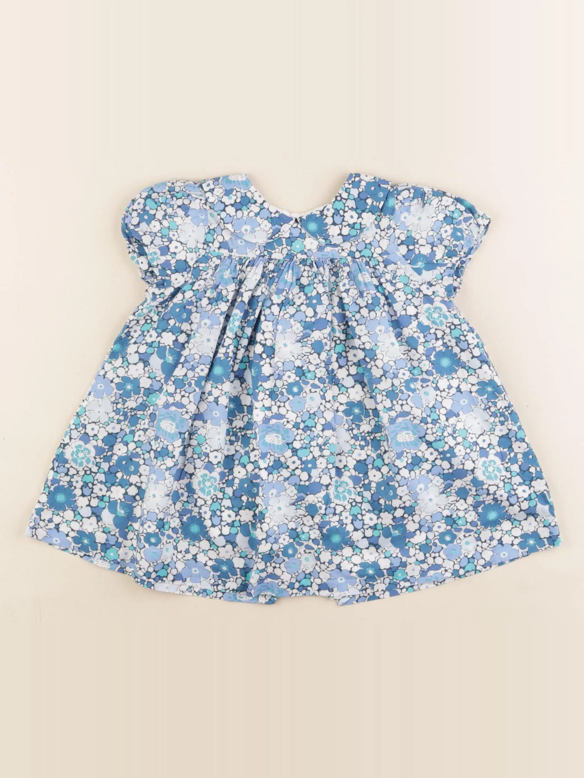 Jacadi - robe liberty bleu - 12 mois