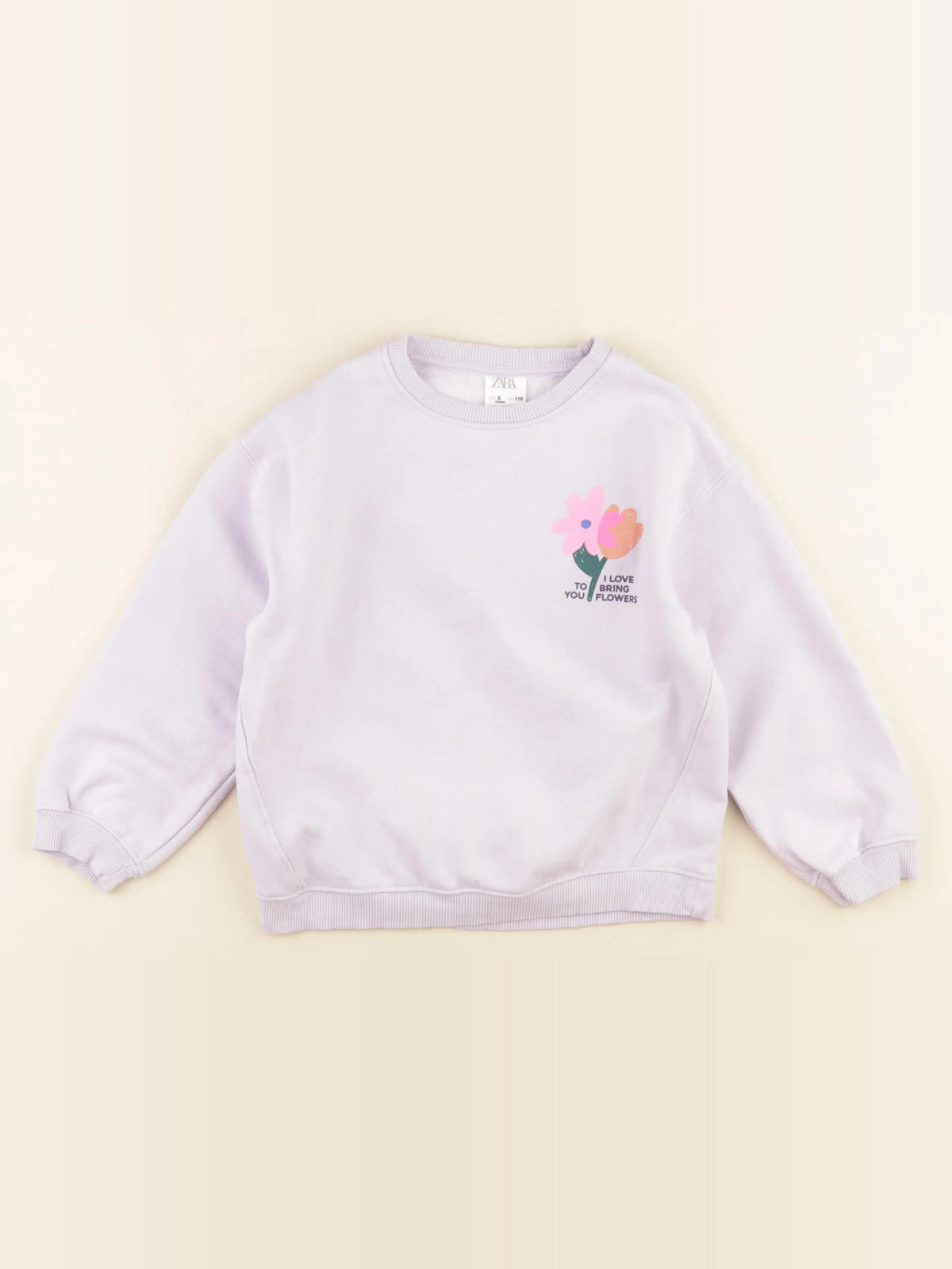 Zara - sweat imprimé au dos violet - 6 ans