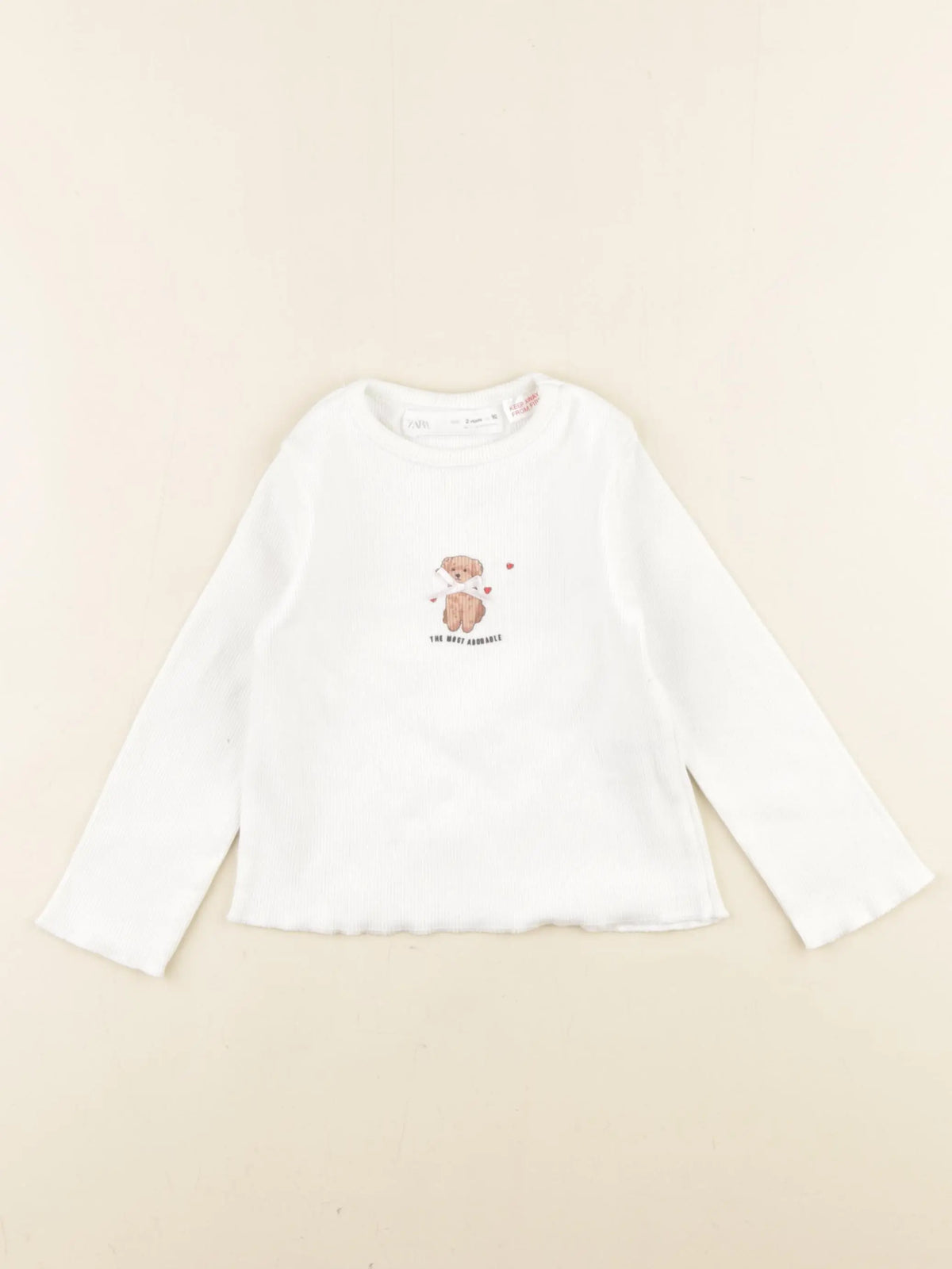Zara - tee-shirt blanc - 2 ans