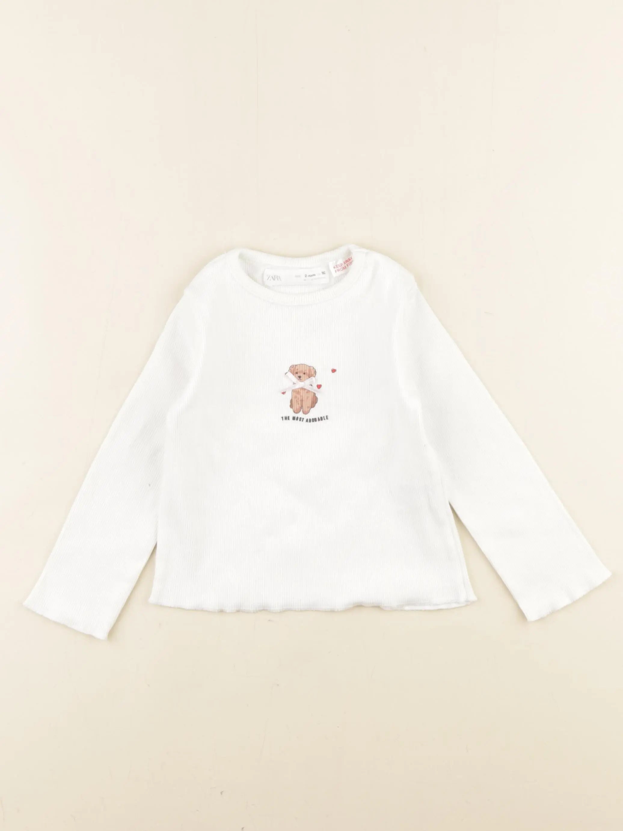 Zara - tee-shirt blanc - 2 ans