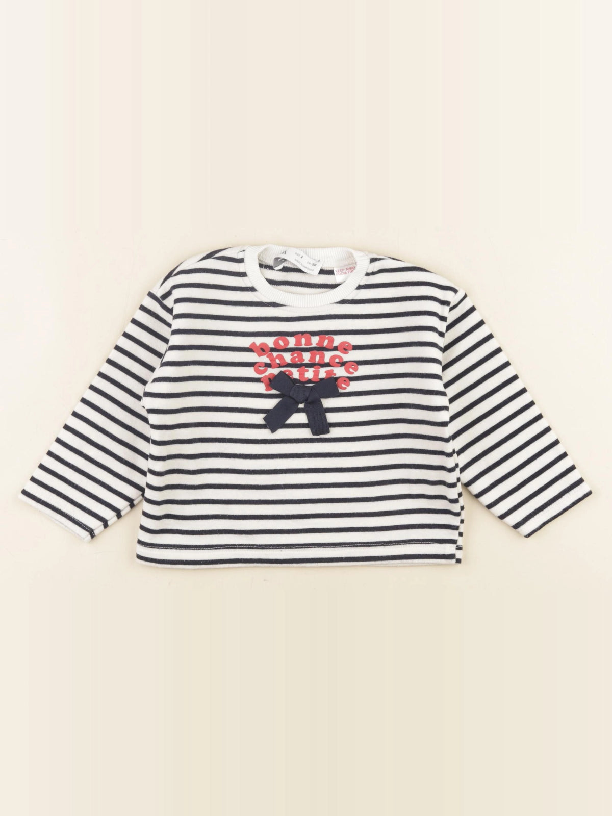 Zara - sweat blanc, bleu - 2 ans