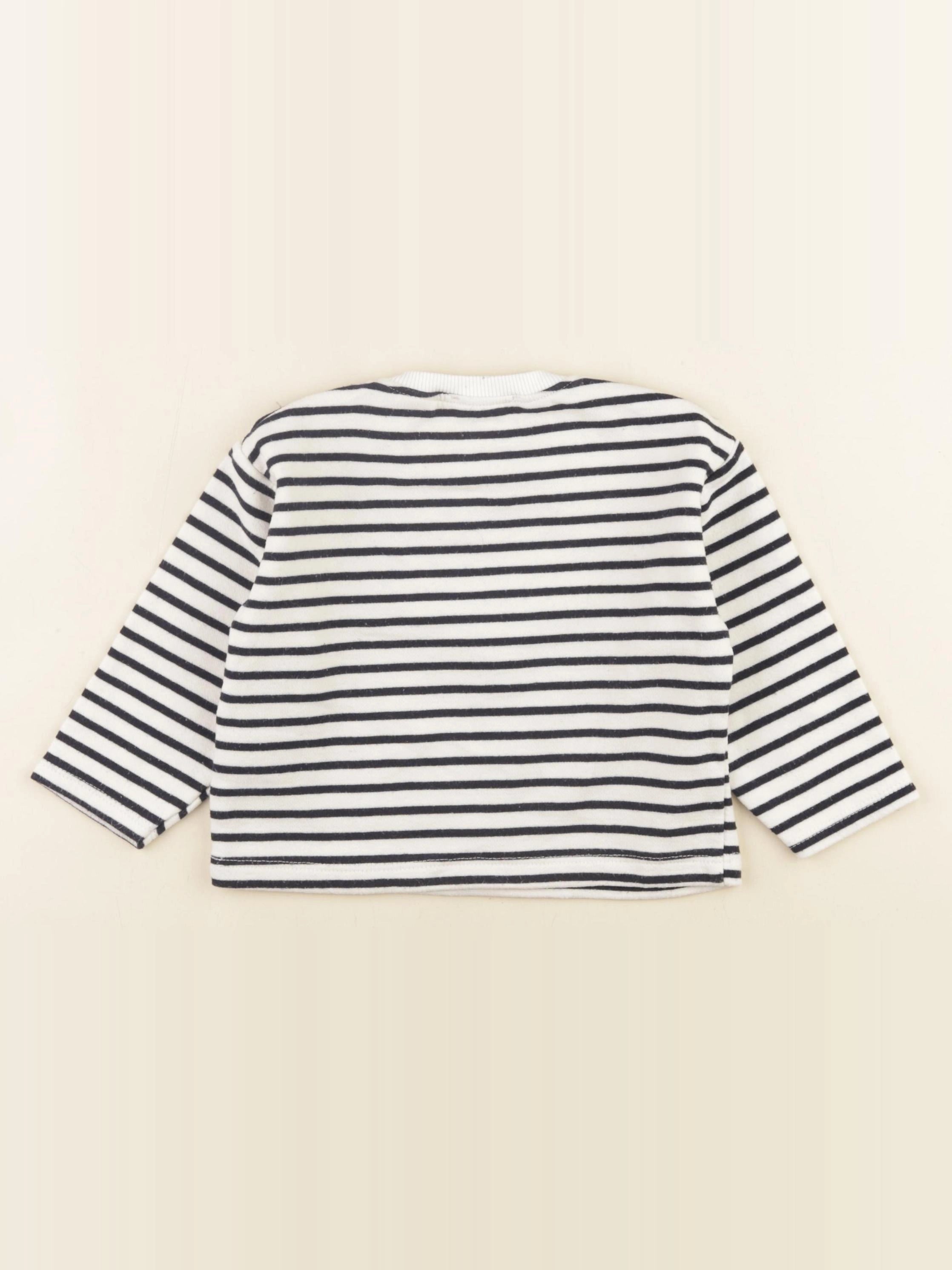Zara - sweat blanc, bleu - 2 ans