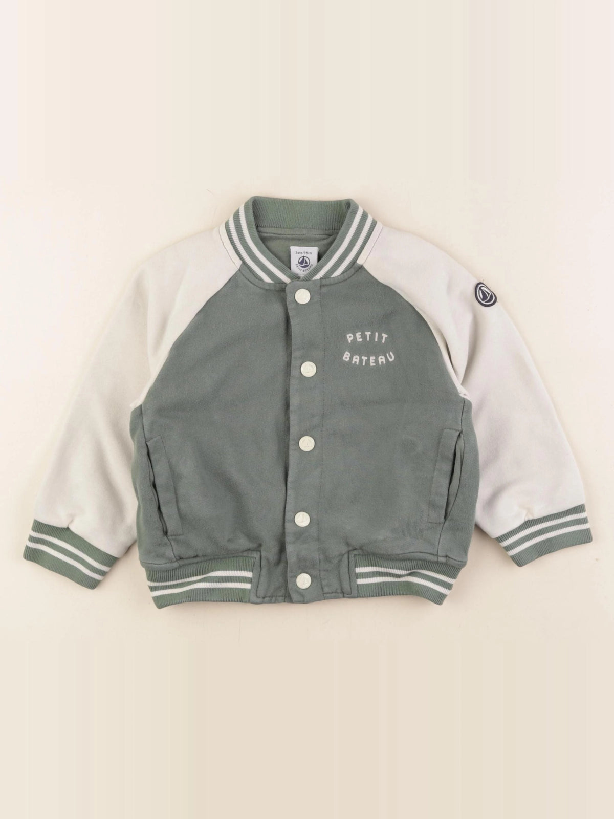 Petit Bateau - veste vert - 3 ans