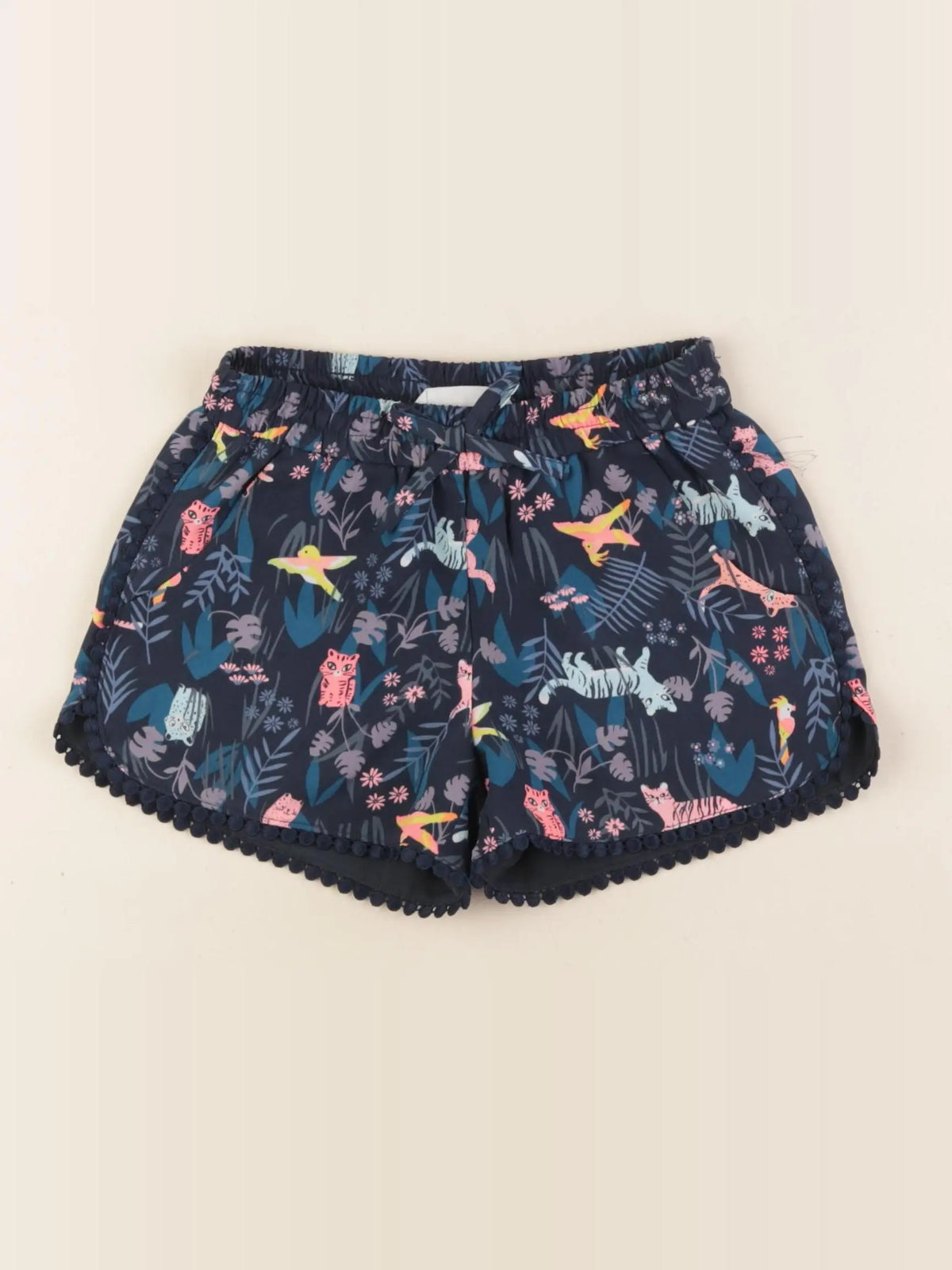 H&M - short bleu - 3/4 ans