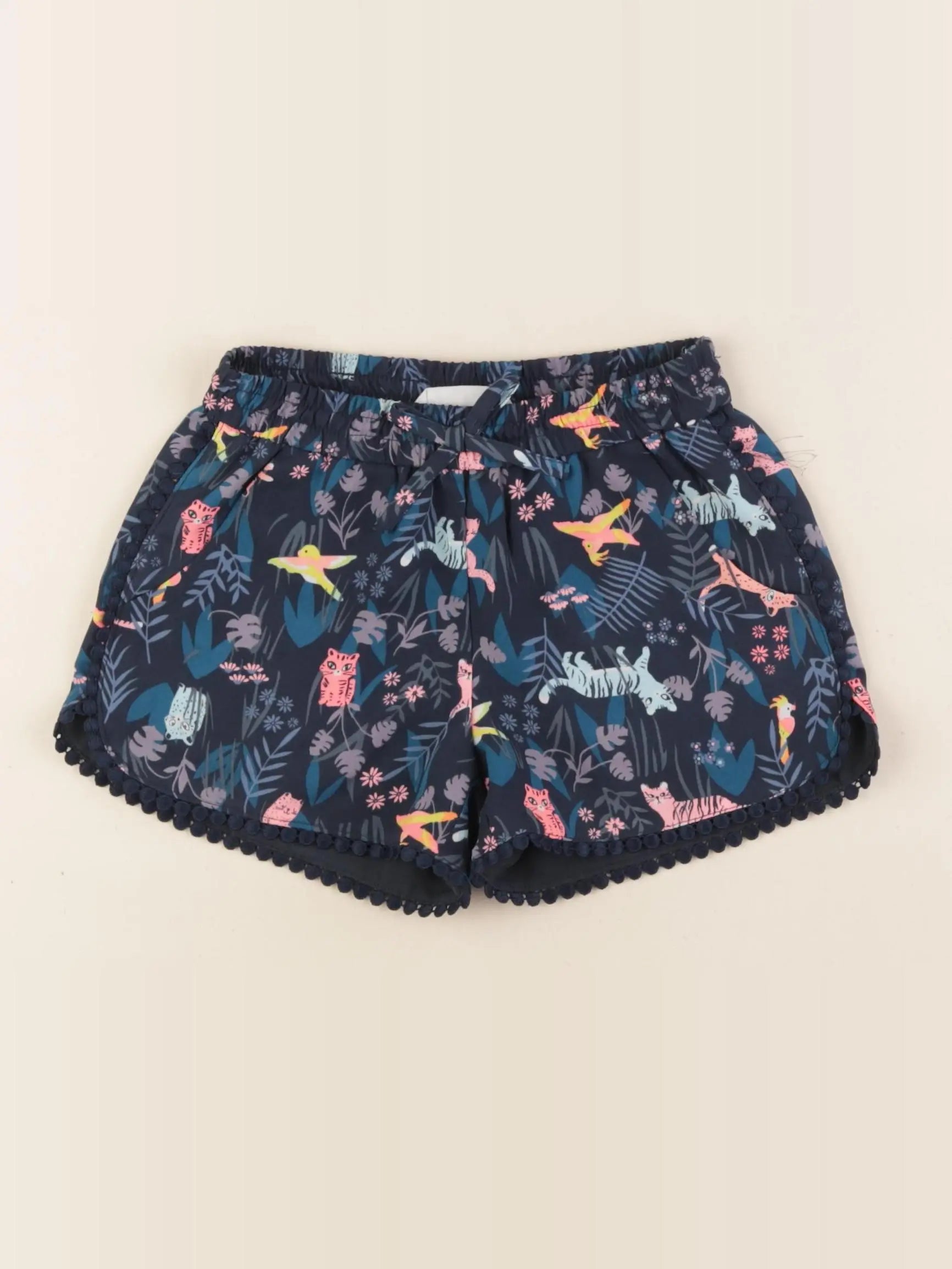 H&M - short bleu - 3/4 ans