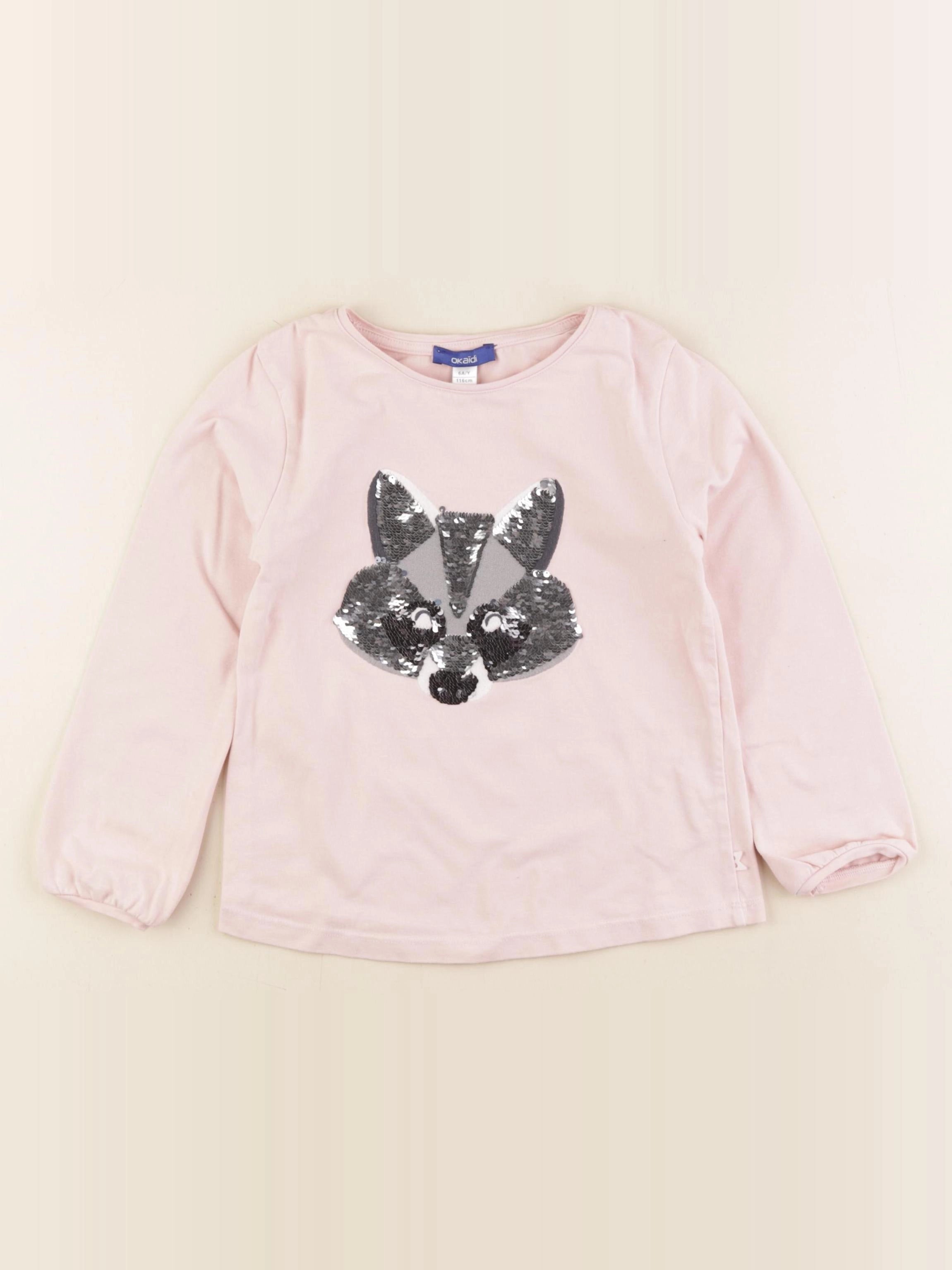 Okaidi - tee-shirt rose - 6 ans