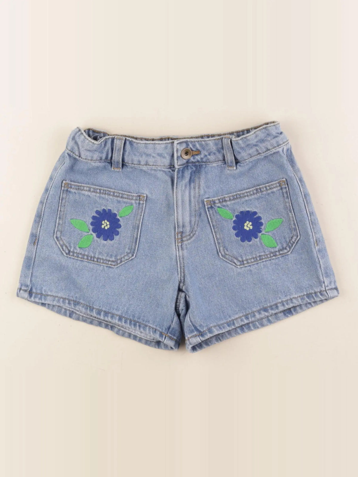 Monoprix - short bleu - 6 ans