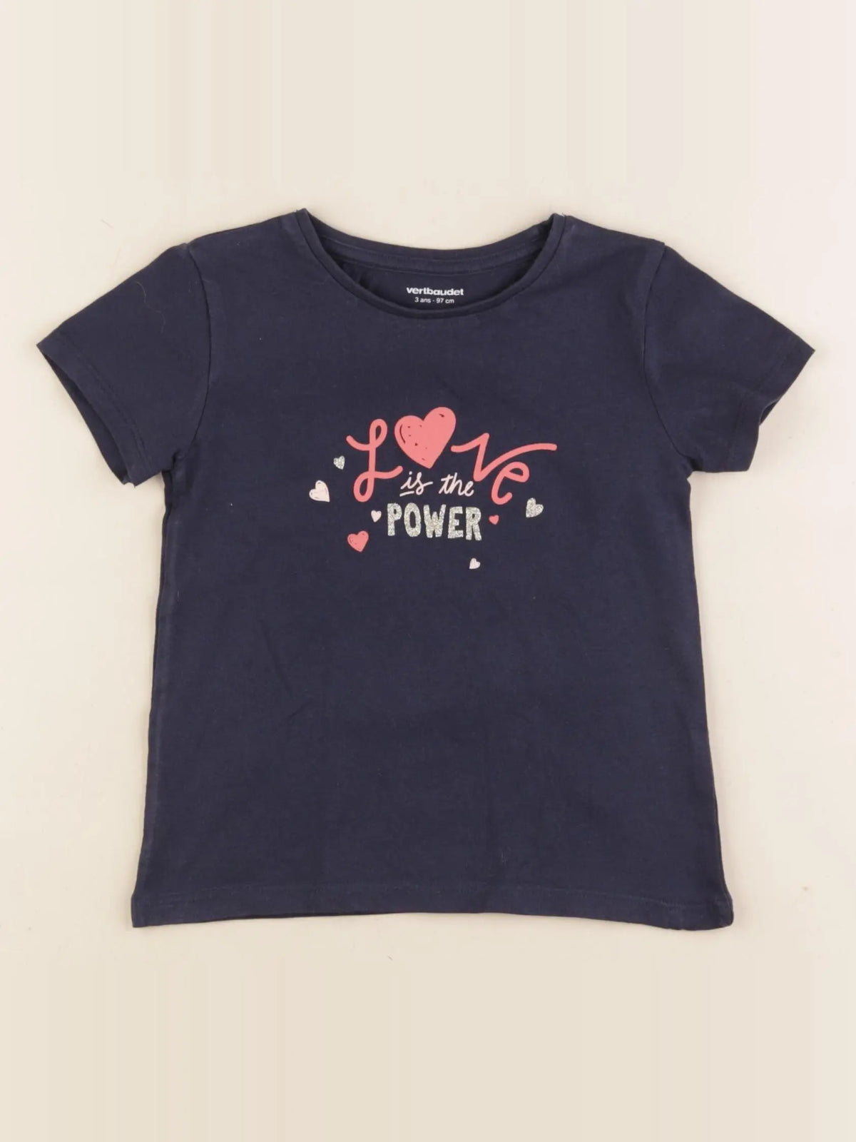 Vertbaudet - tee-shirt bleu - 3 ans