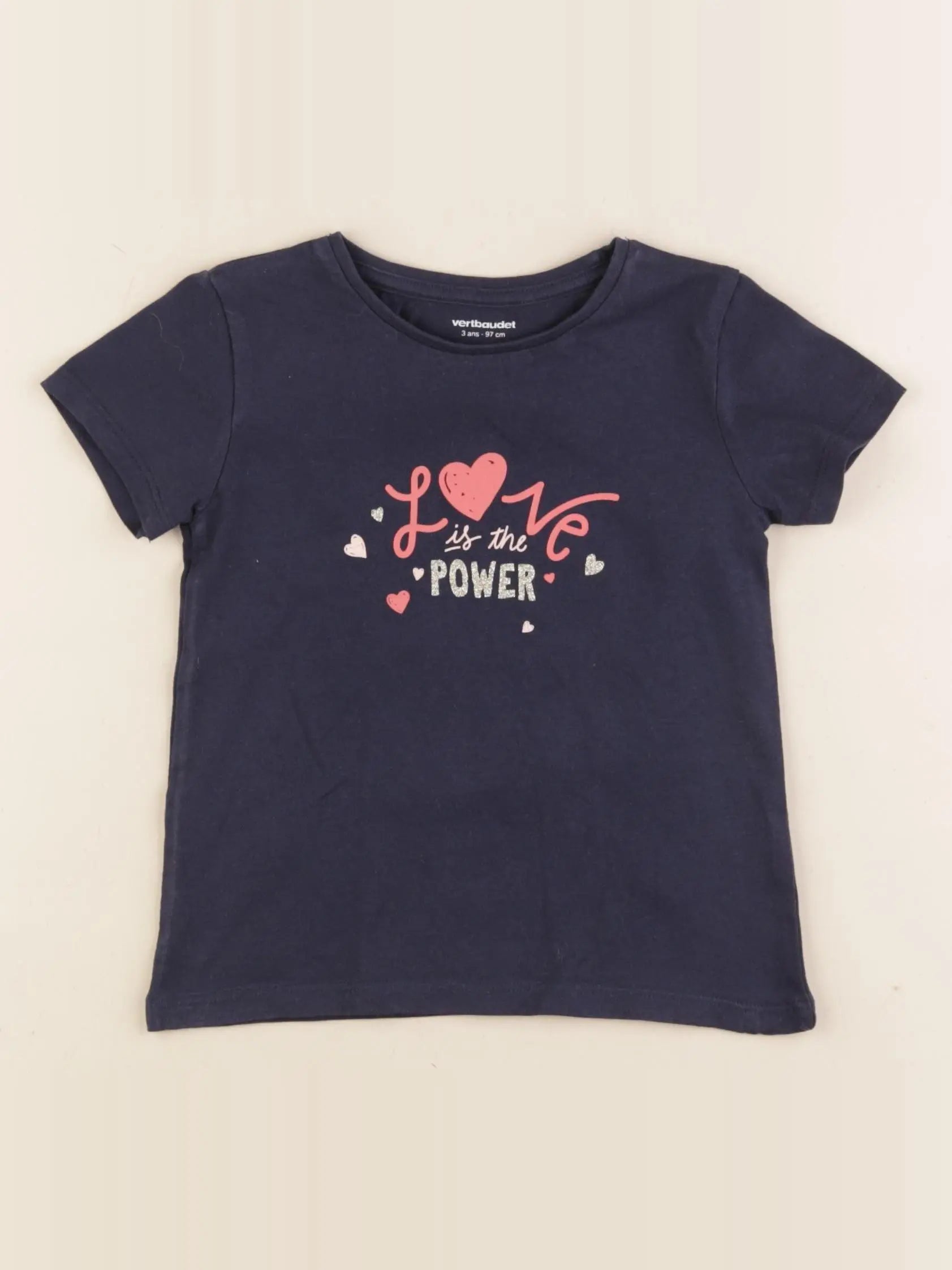 Vertbaudet - tee-shirt bleu - 3 ans