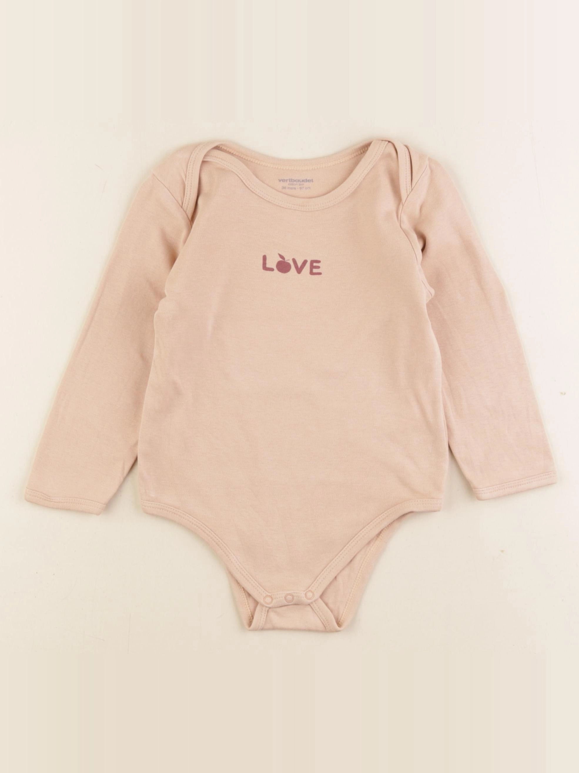 Vertbaudet - body beige - 36 mois