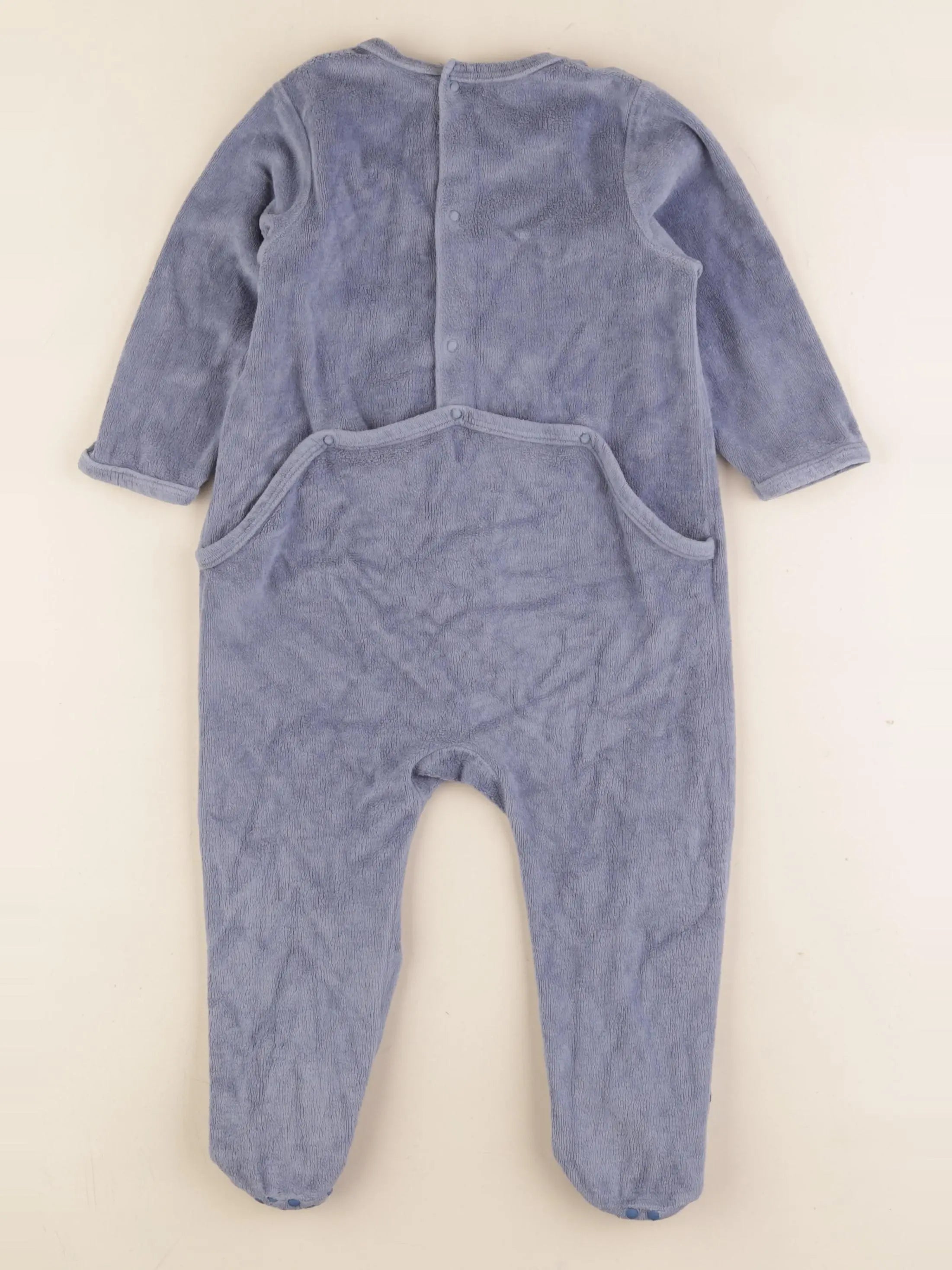 Vertbaudet - pyjama velours bleu - 18 mois