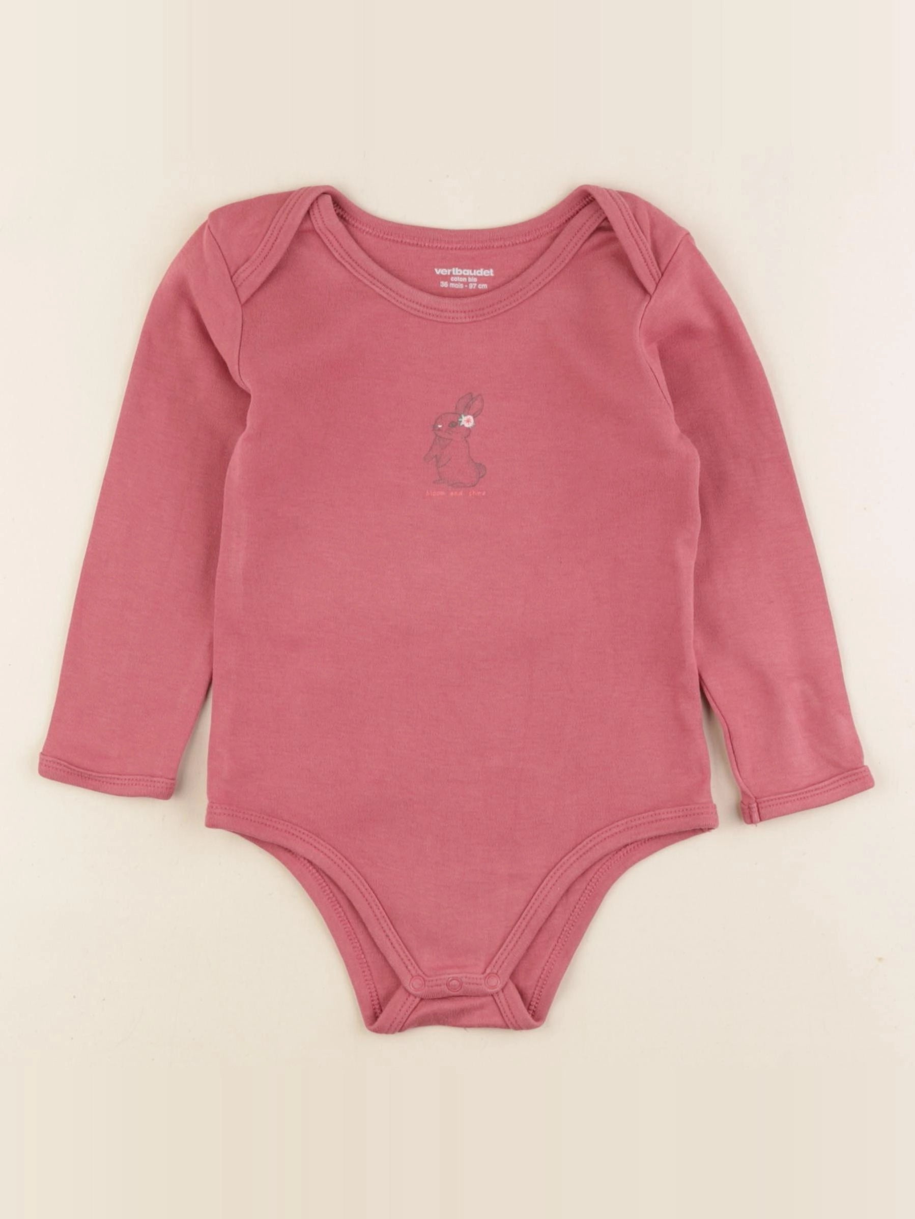 Vertbaudet - body rose - 36 mois