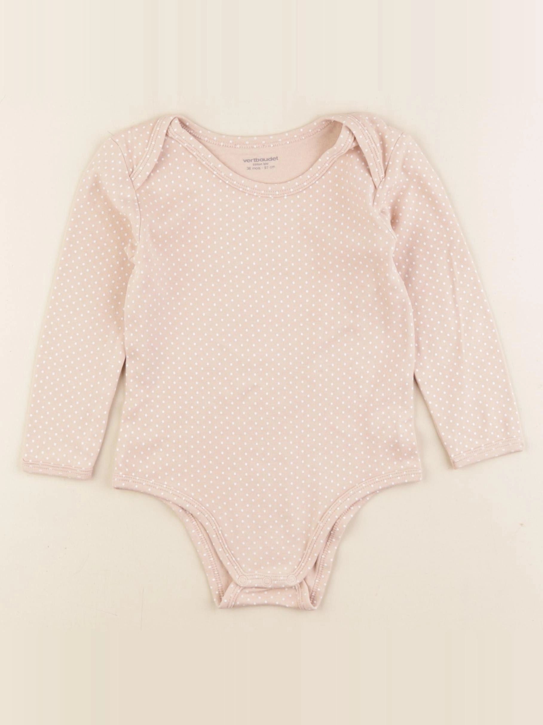 Vertbaudet - body rose - 36 mois