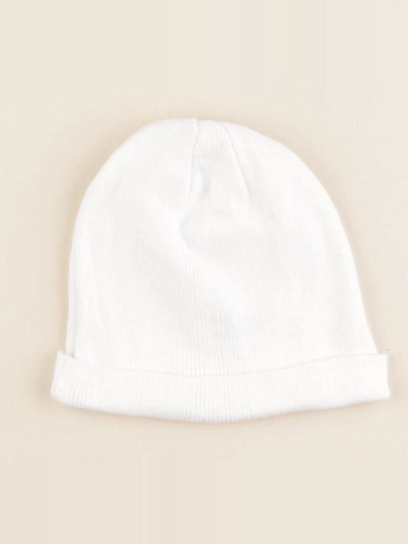Vertbaudet - bonnet blanc - 3/6 mois