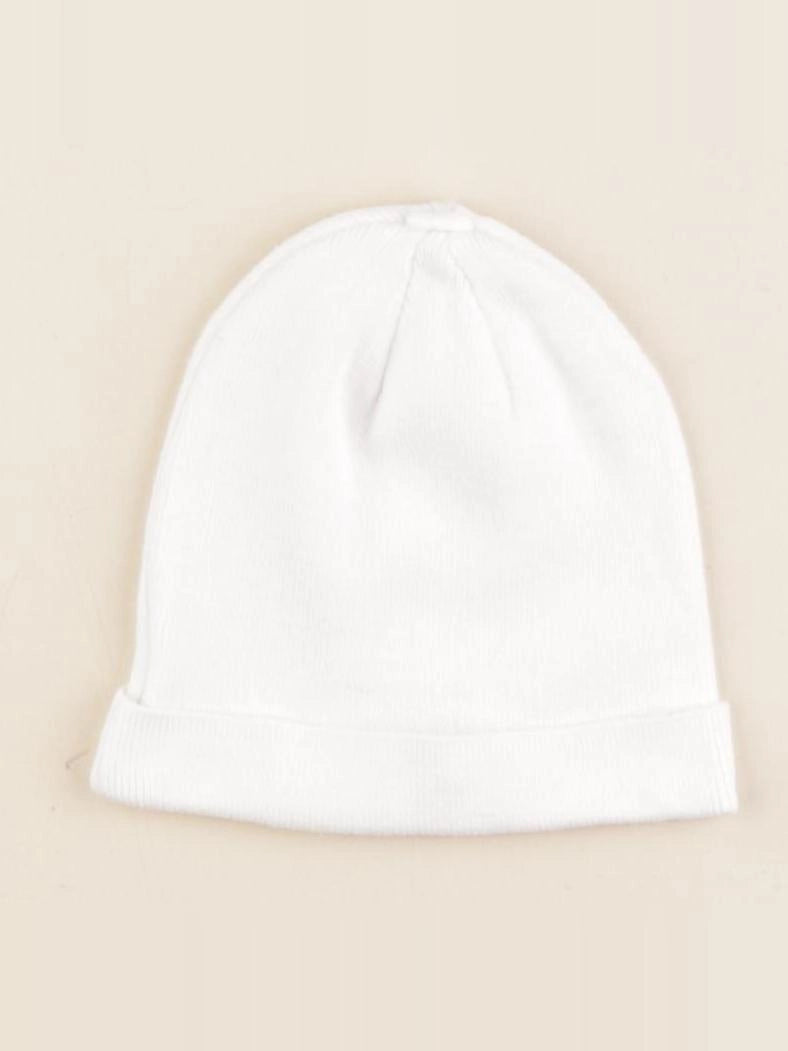Vertbaudet - bonnet blanc - 3/6 mois