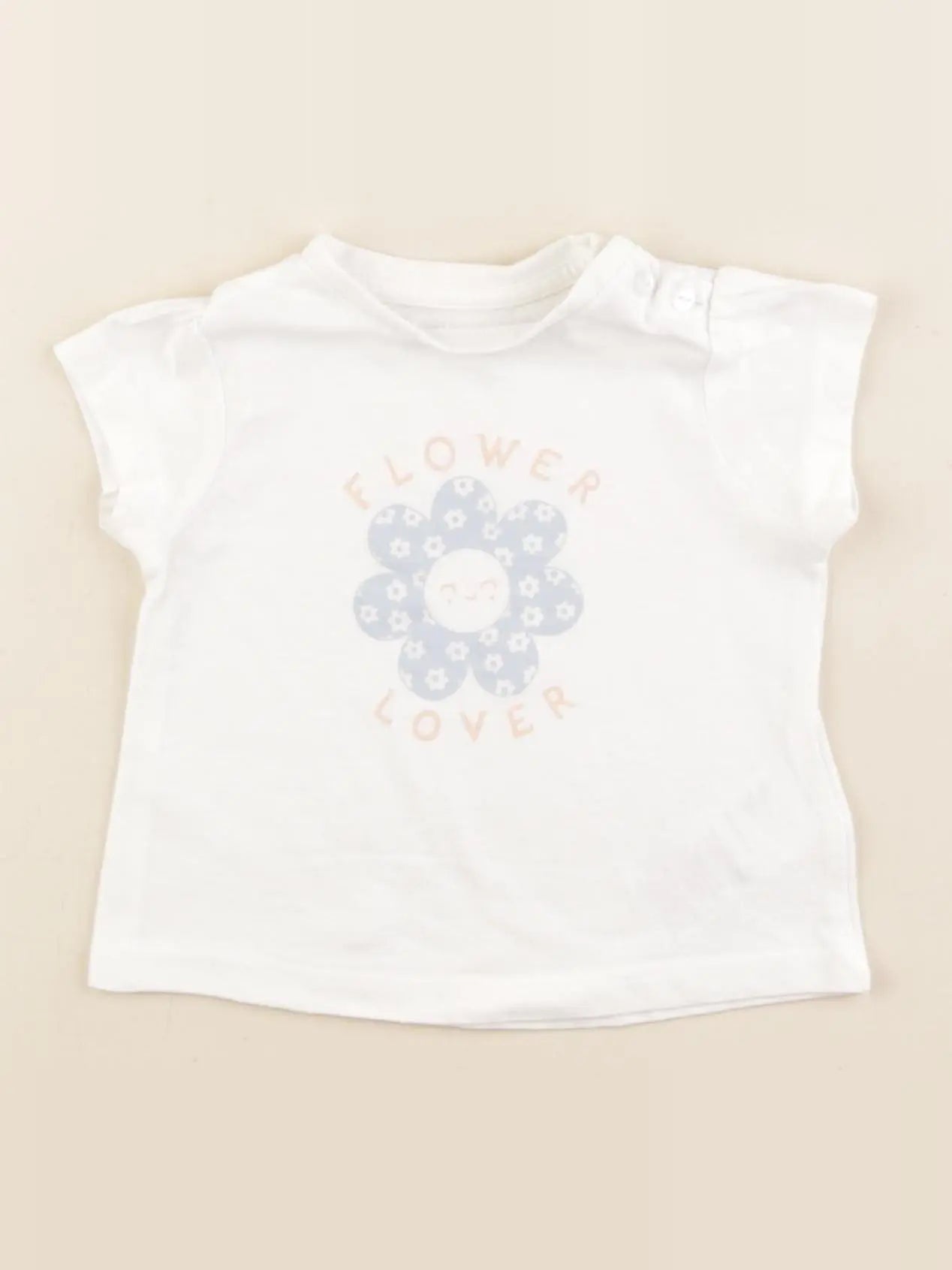 Vertbaudet - tee-shirt blanc - 6 mois