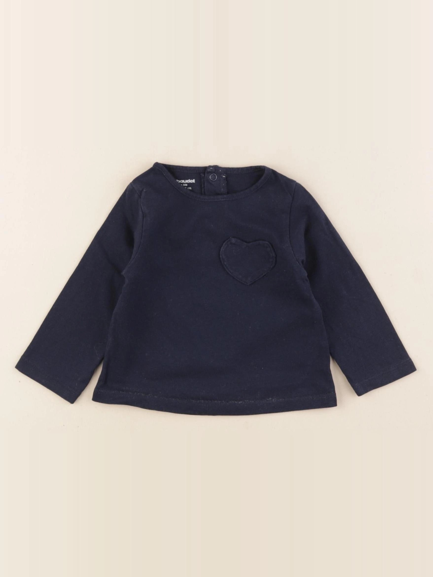 Vertbaudet - tee-shirt bleu - 6 mois