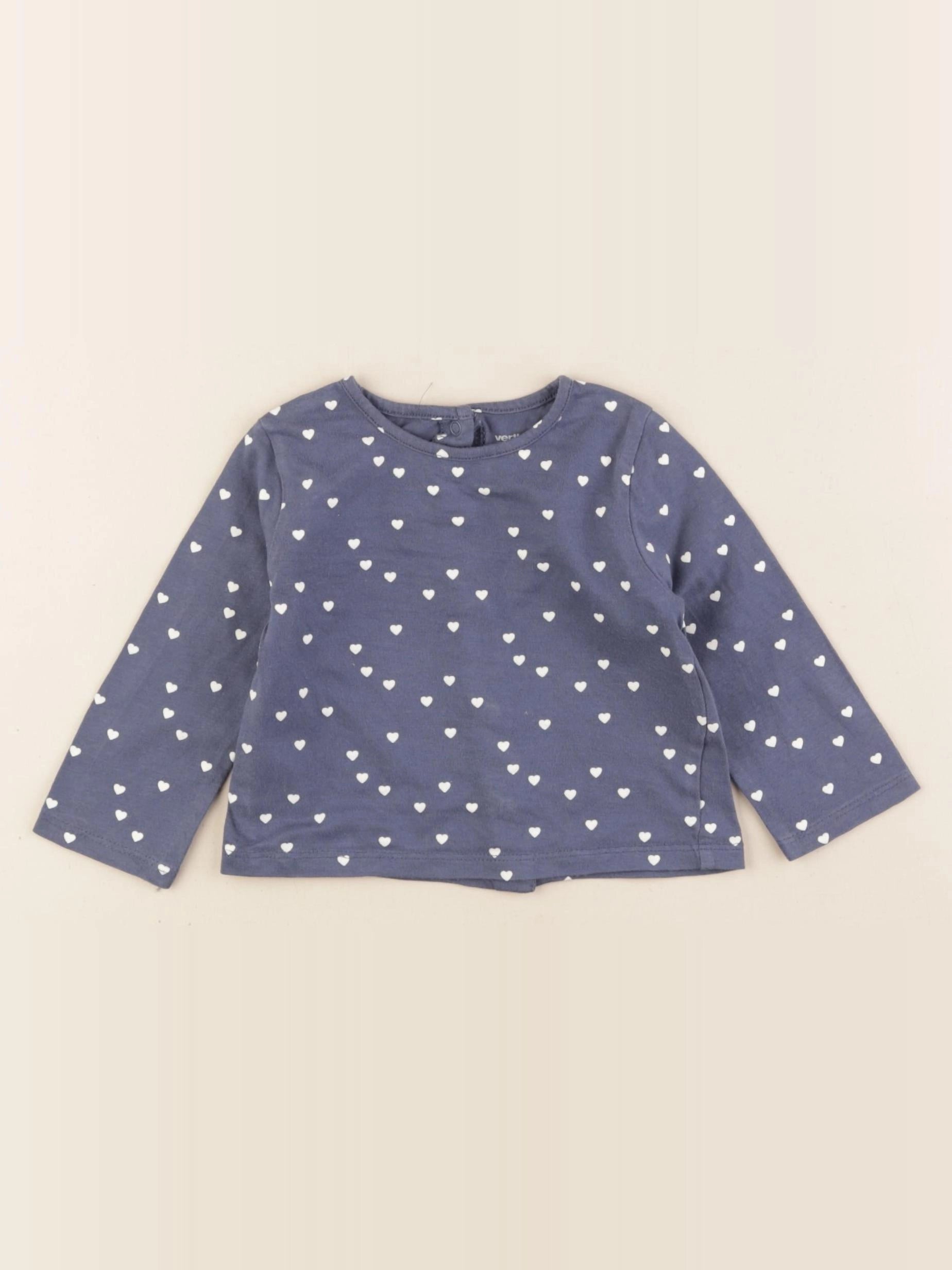Vertbaudet - tee-shirt bleu - 6 mois