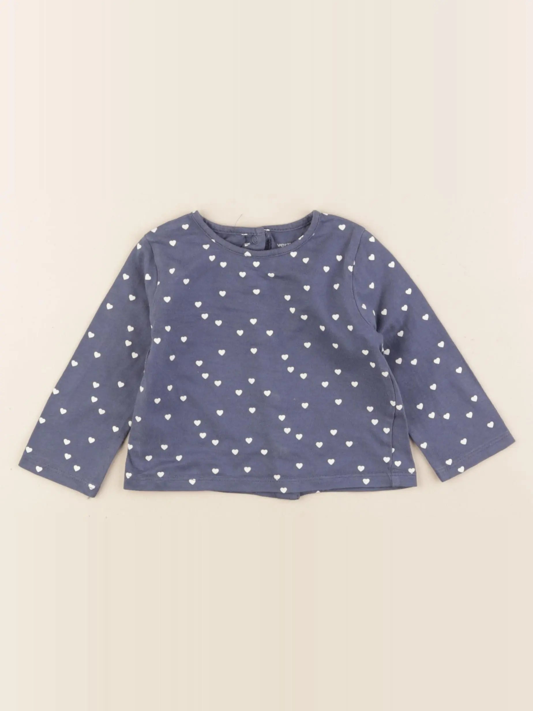 Vertbaudet - tee-shirt bleu - 6 mois