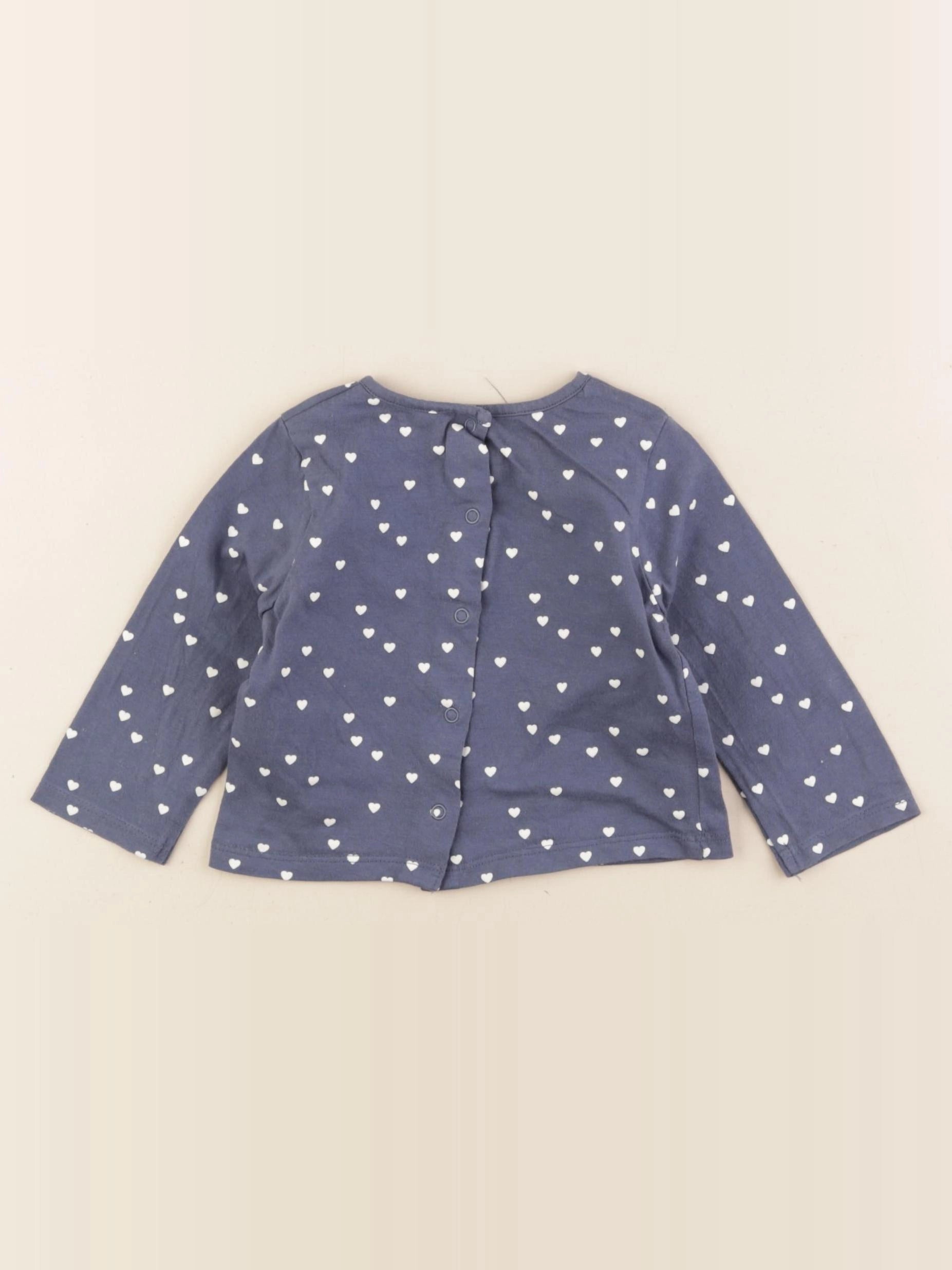 Vertbaudet - tee-shirt bleu - 6 mois