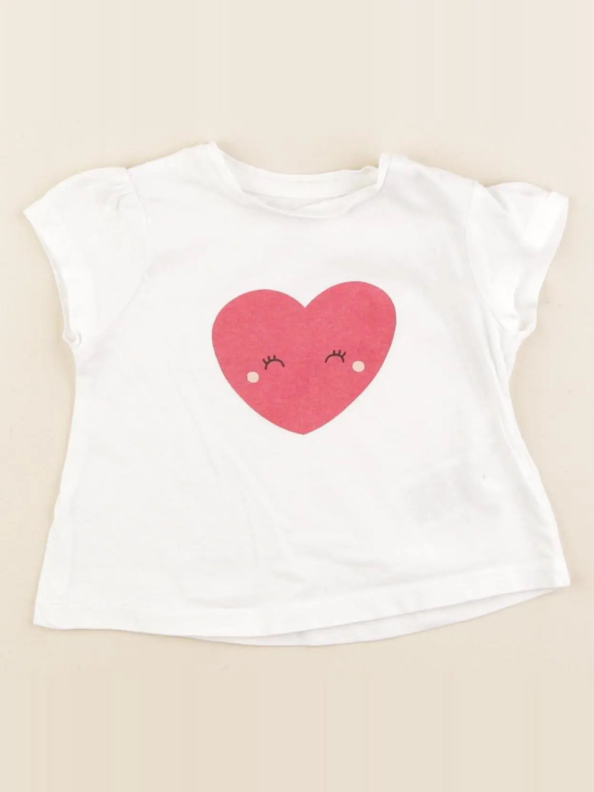 Vertbaudet - tee-shirt blanc - 6 mois