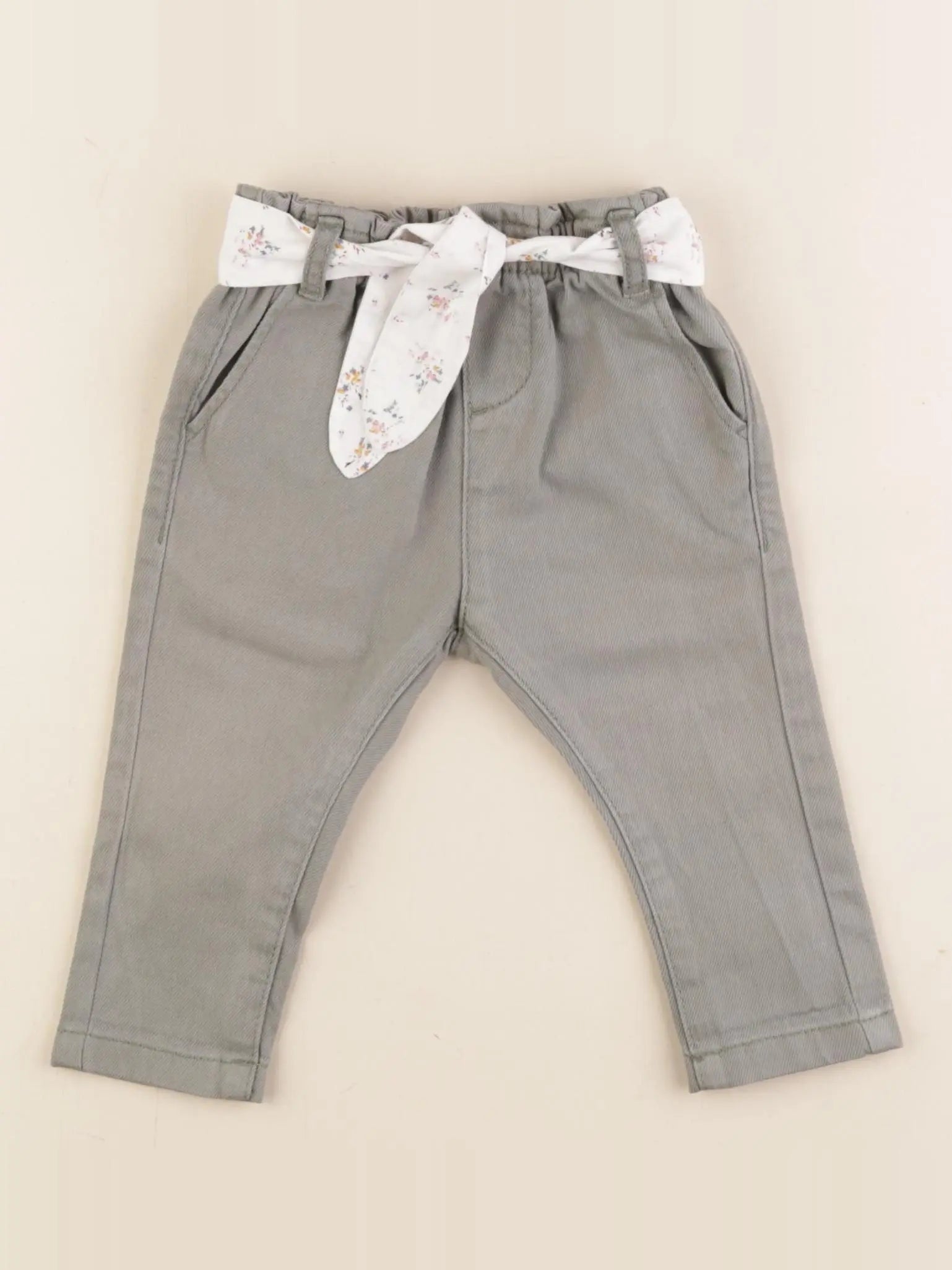 Vertbaudet - pantalon vert - 6 mois