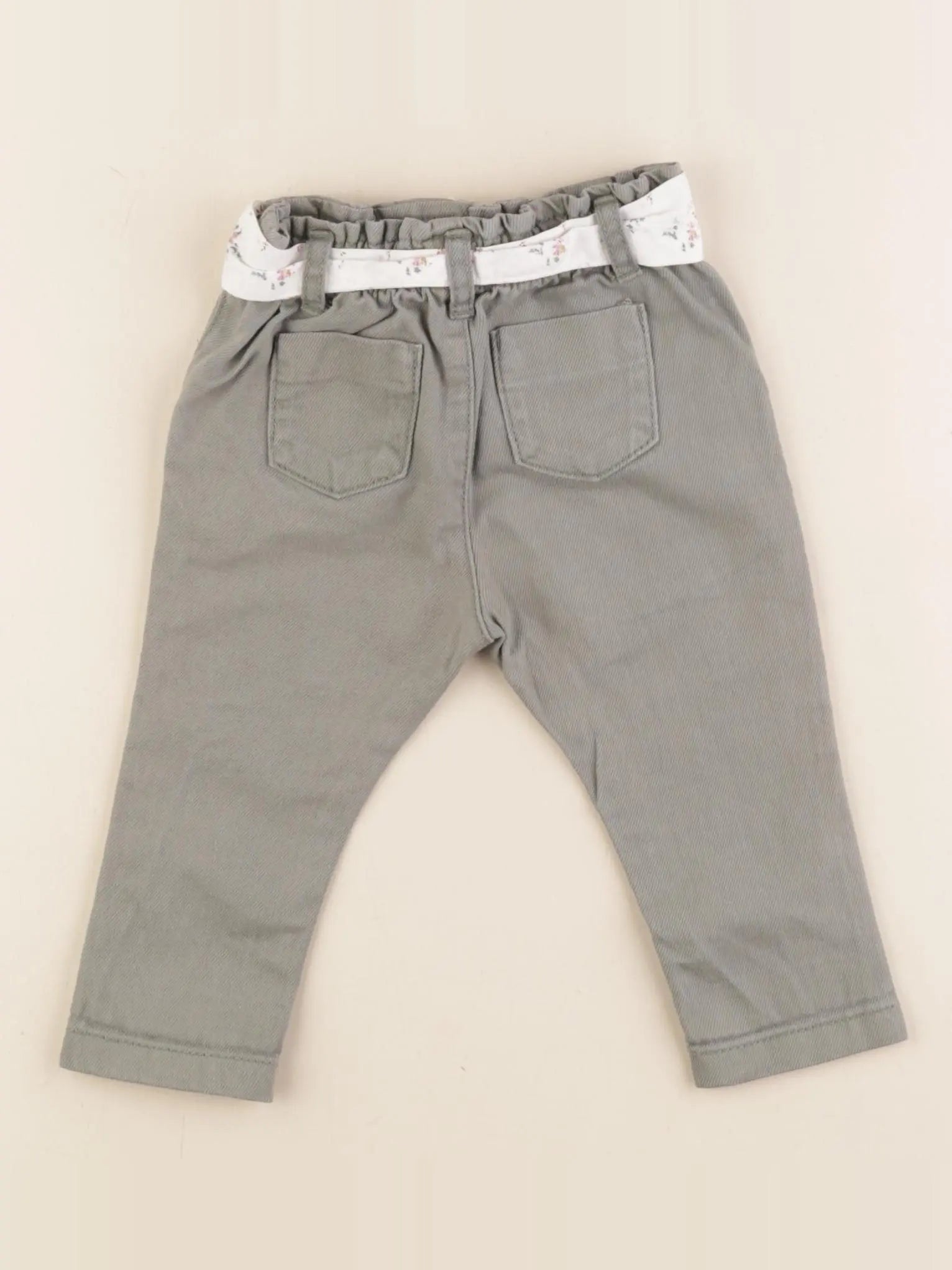 Vertbaudet - pantalon vert - 6 mois