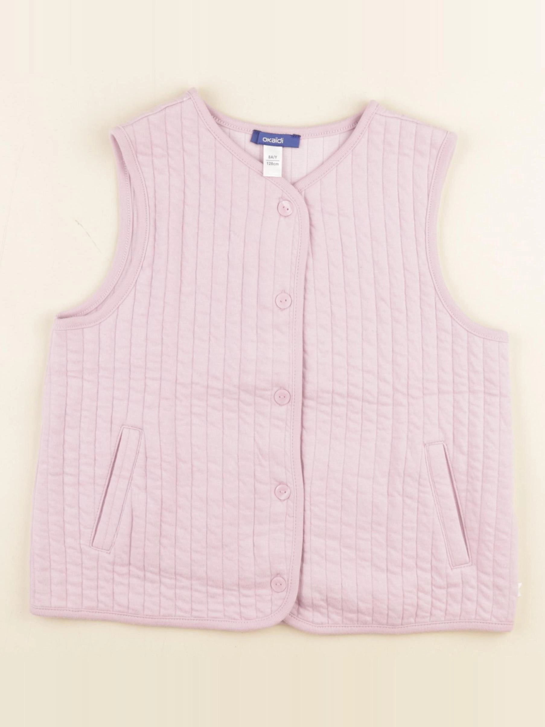 Okaidi - gilet rose - 8 ans