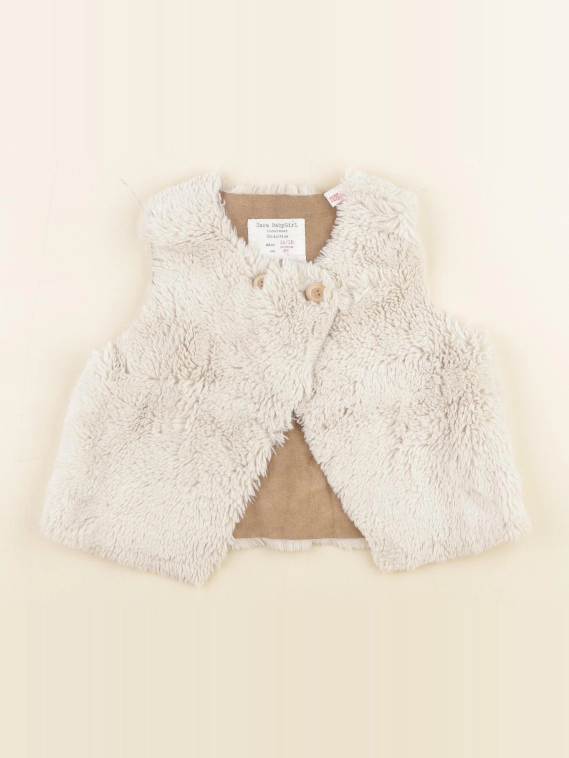 Zara - gilet beige - 12/18 mois