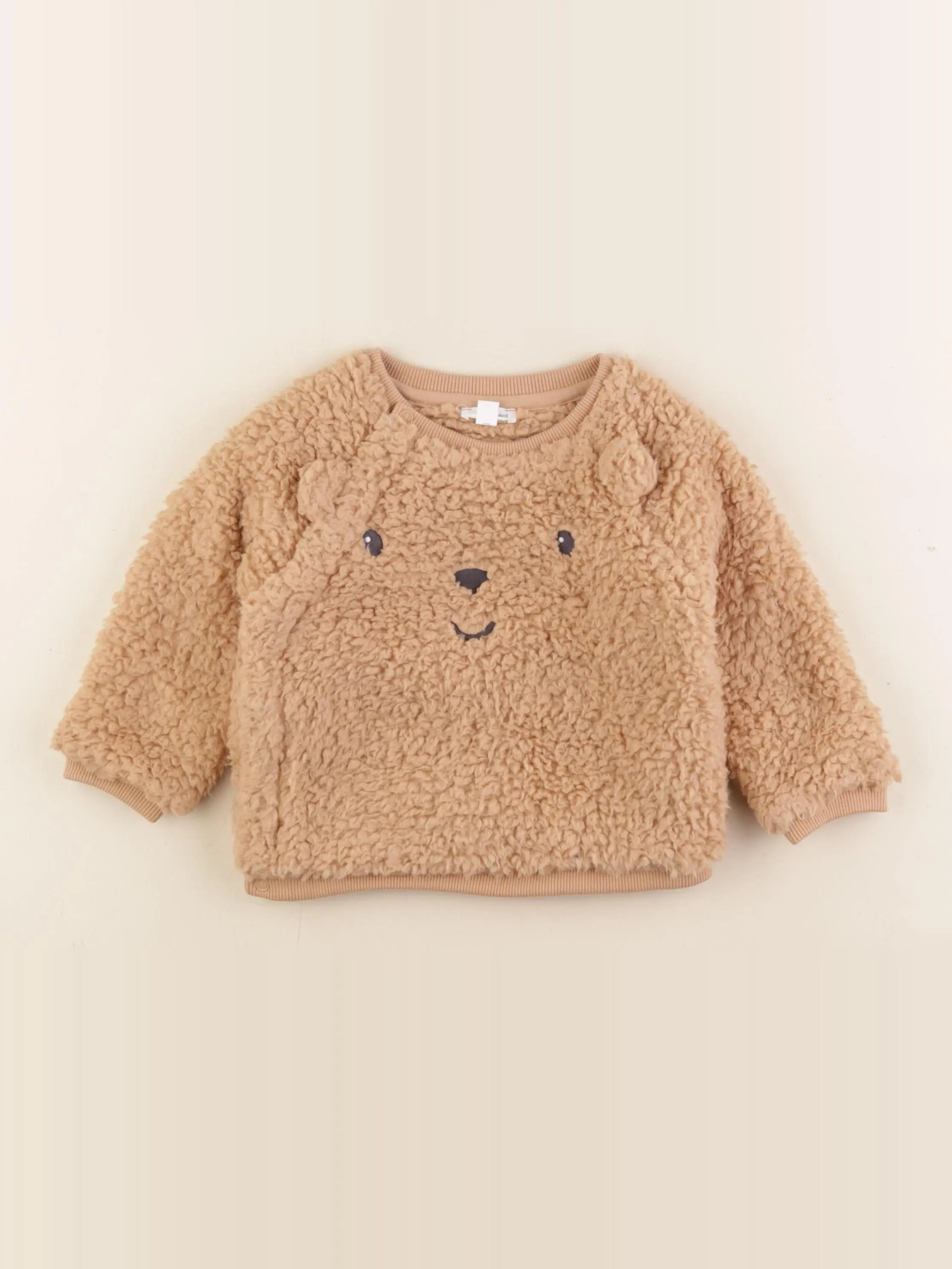 Vertbaudet - sweat marron - 18 mois