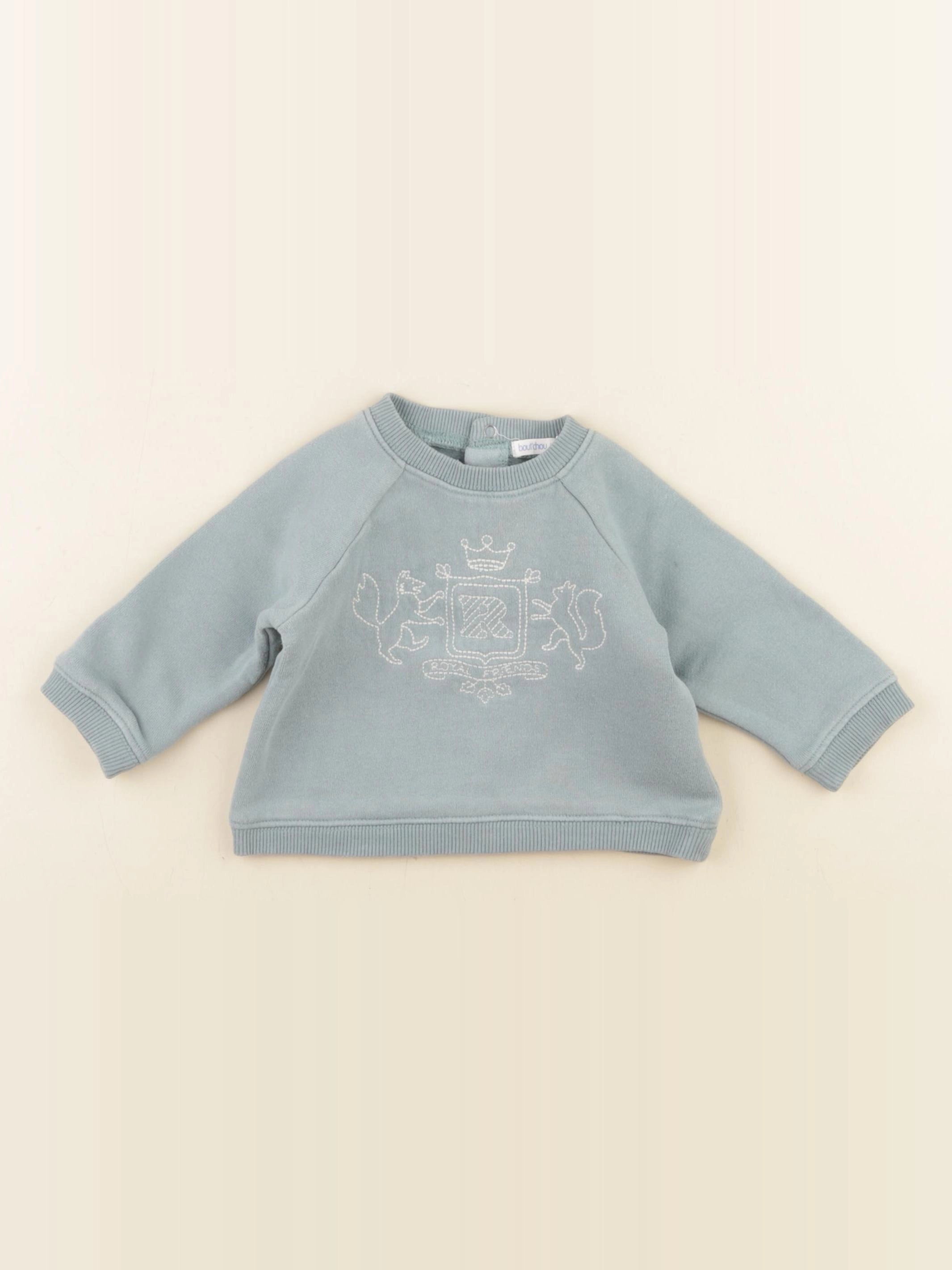 Boutchou - sweat bleu - 6 mois