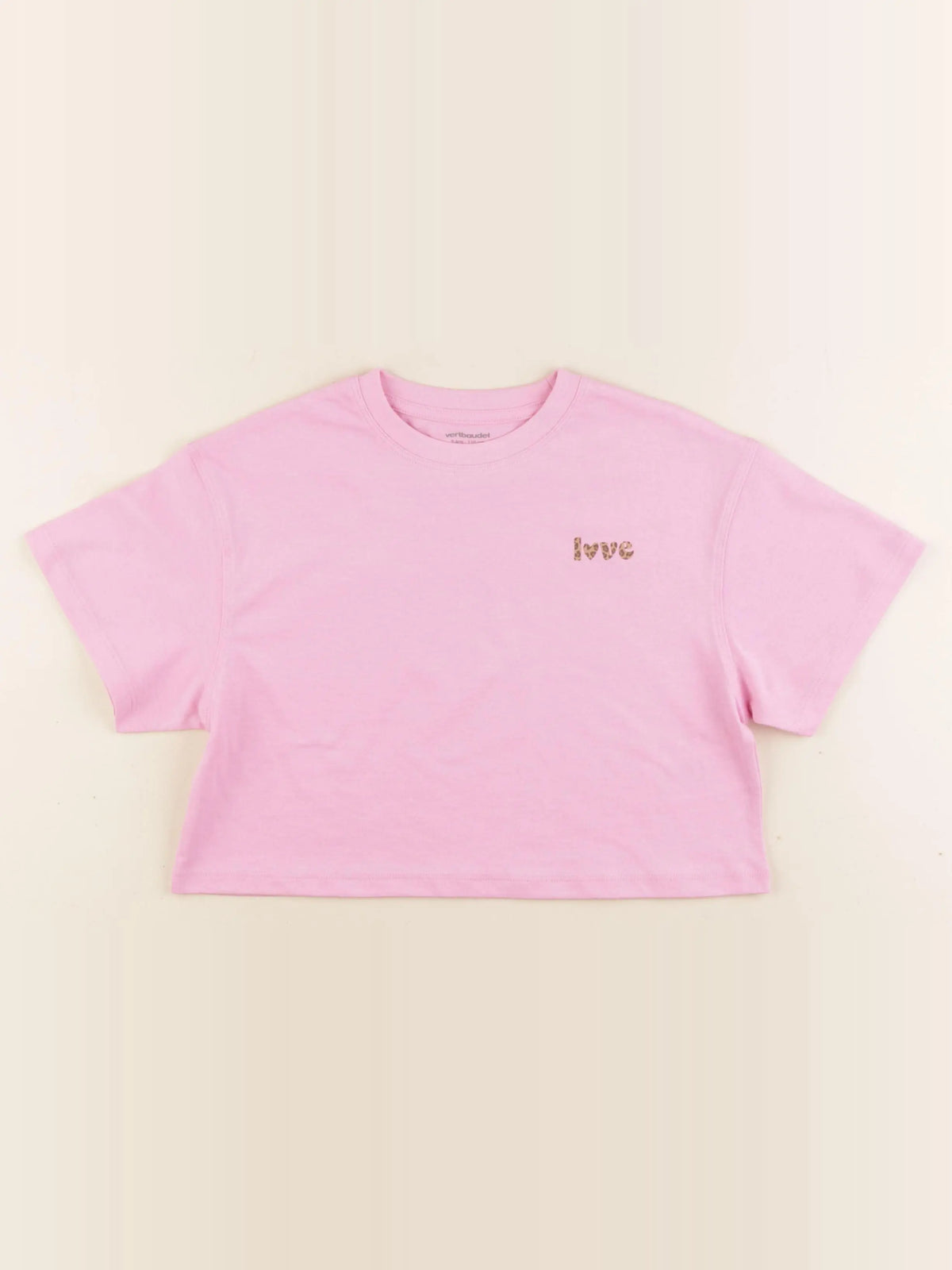Vertbaudet - tee-shirt rose - 5 ans