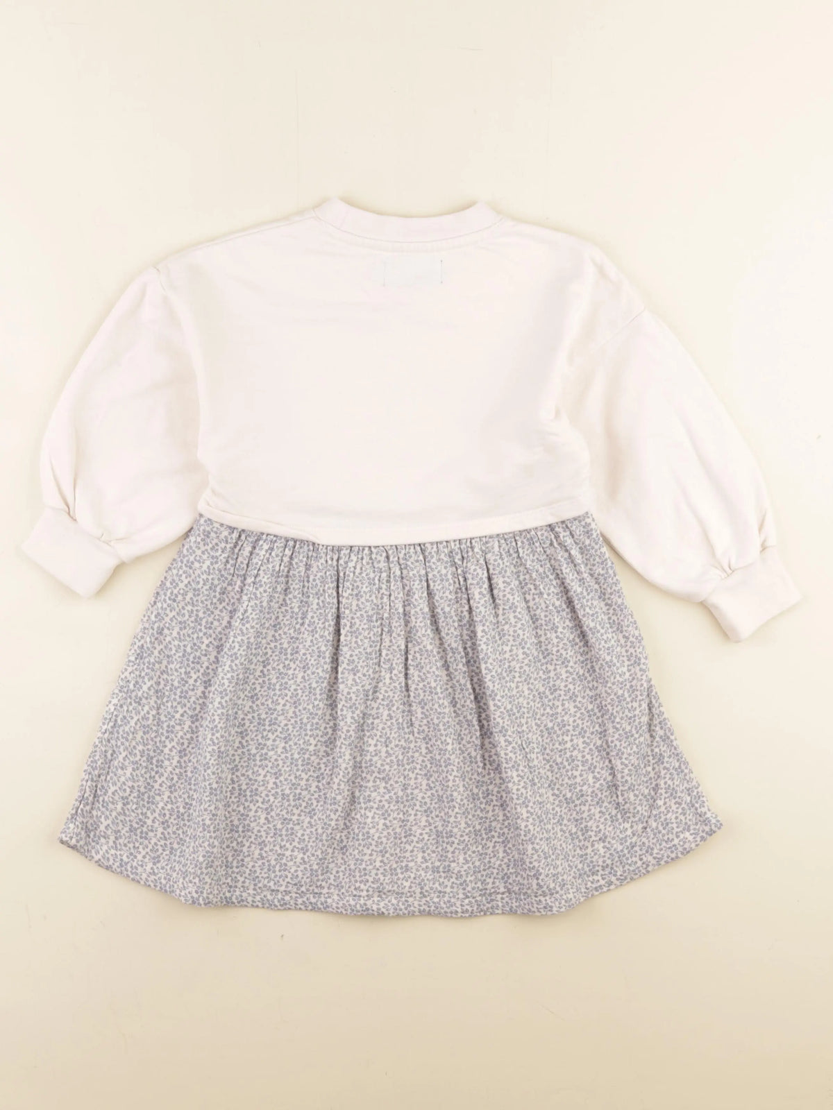 Monoprix - robe bleu, beige - 3 ans