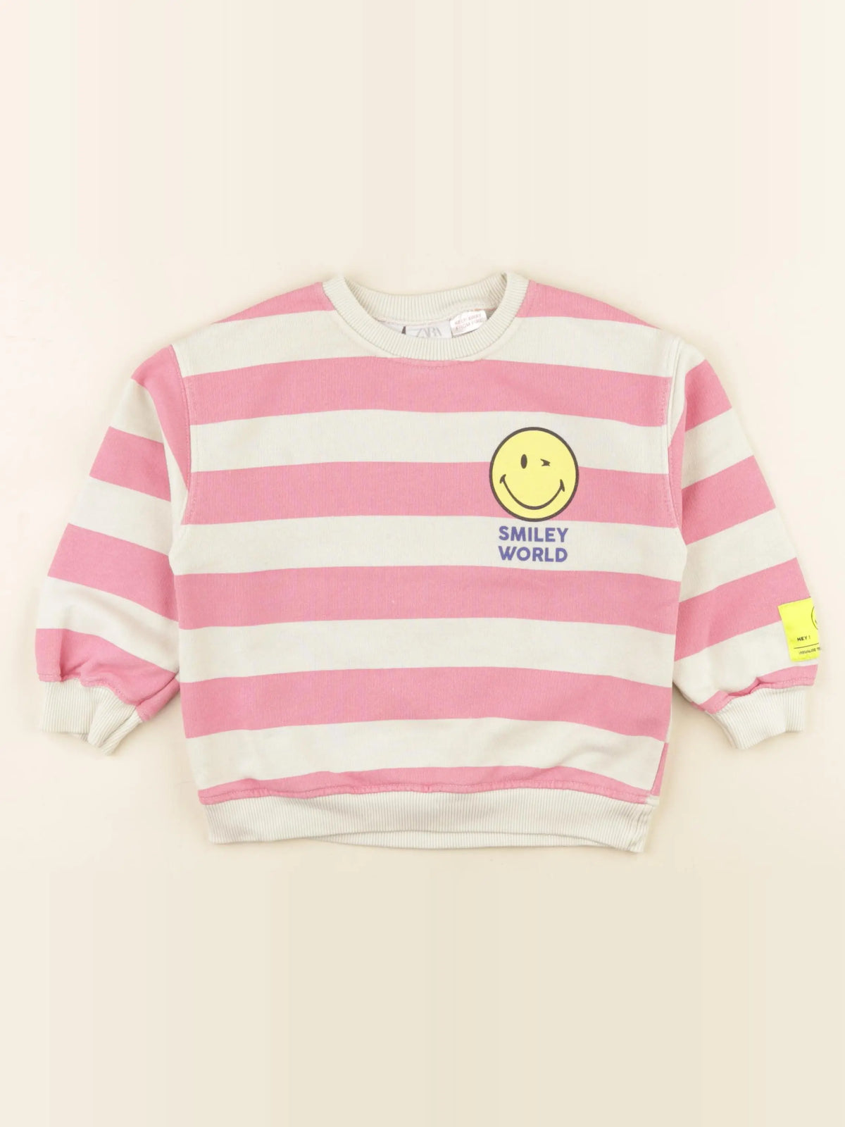 Zara - sweat imprimé au dos rose - 3 ans