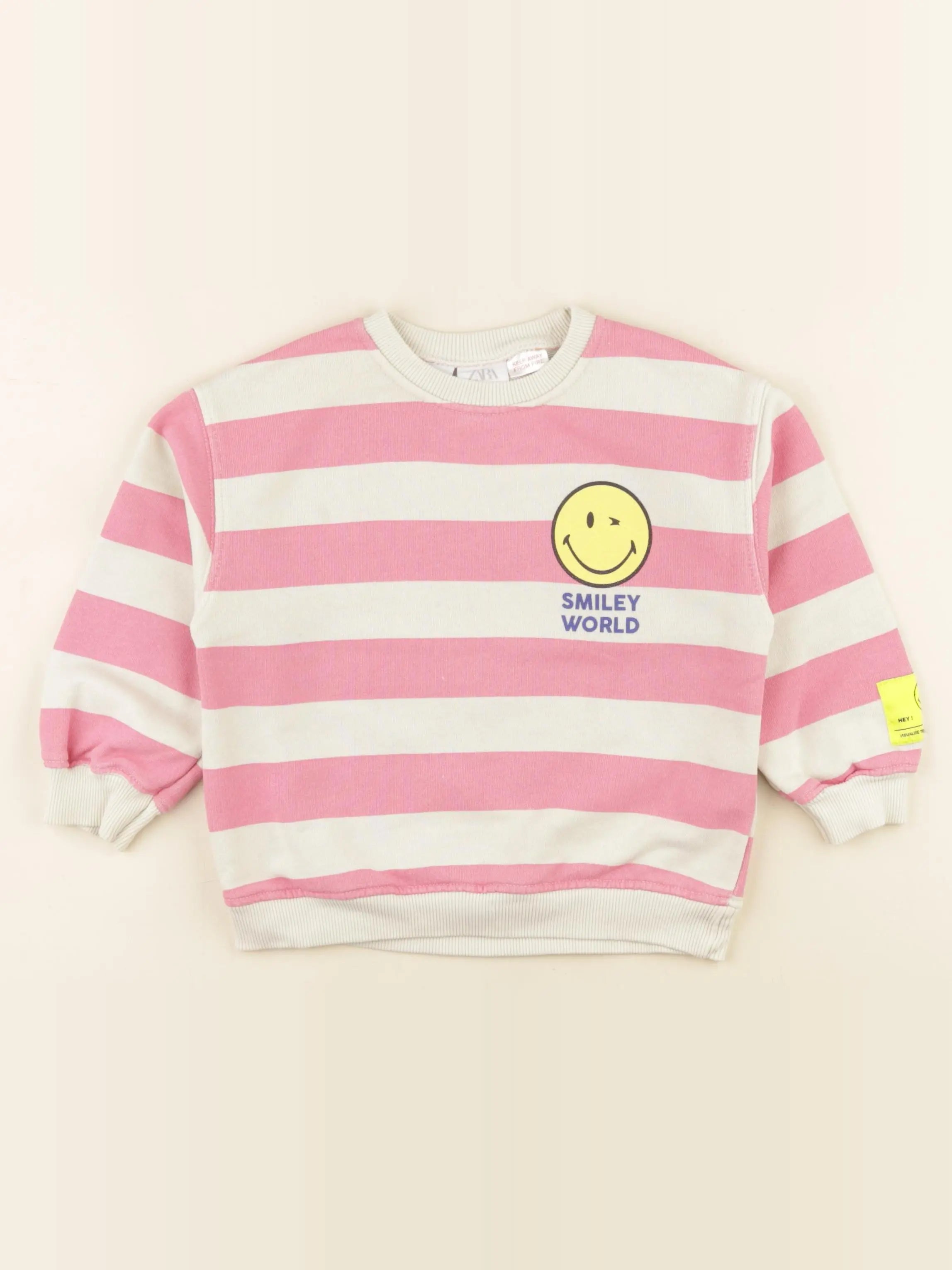 Zara - sweat imprimé au dos rose - 3 ans