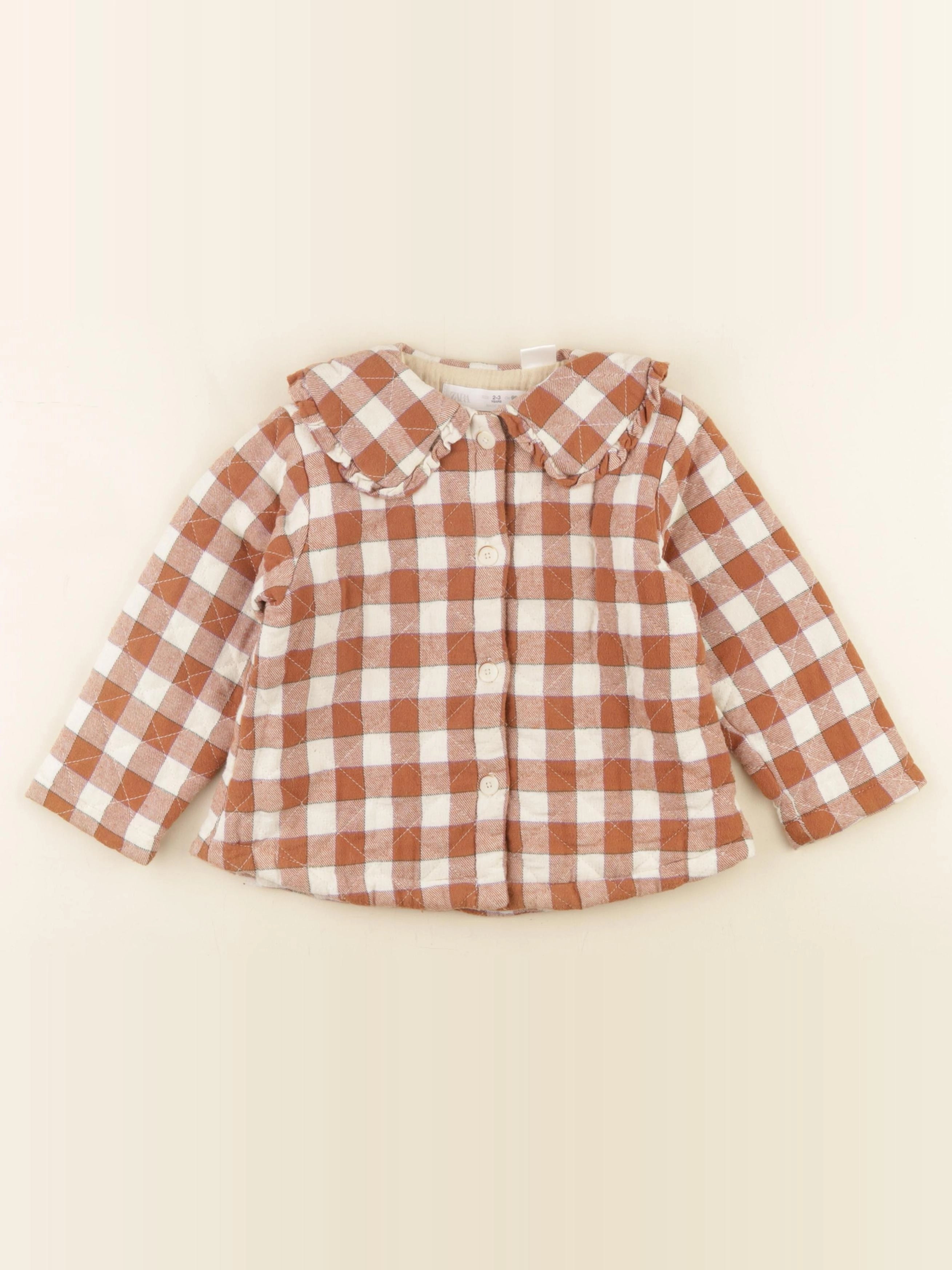 Zara - veste doublé marron - 2/3 ans